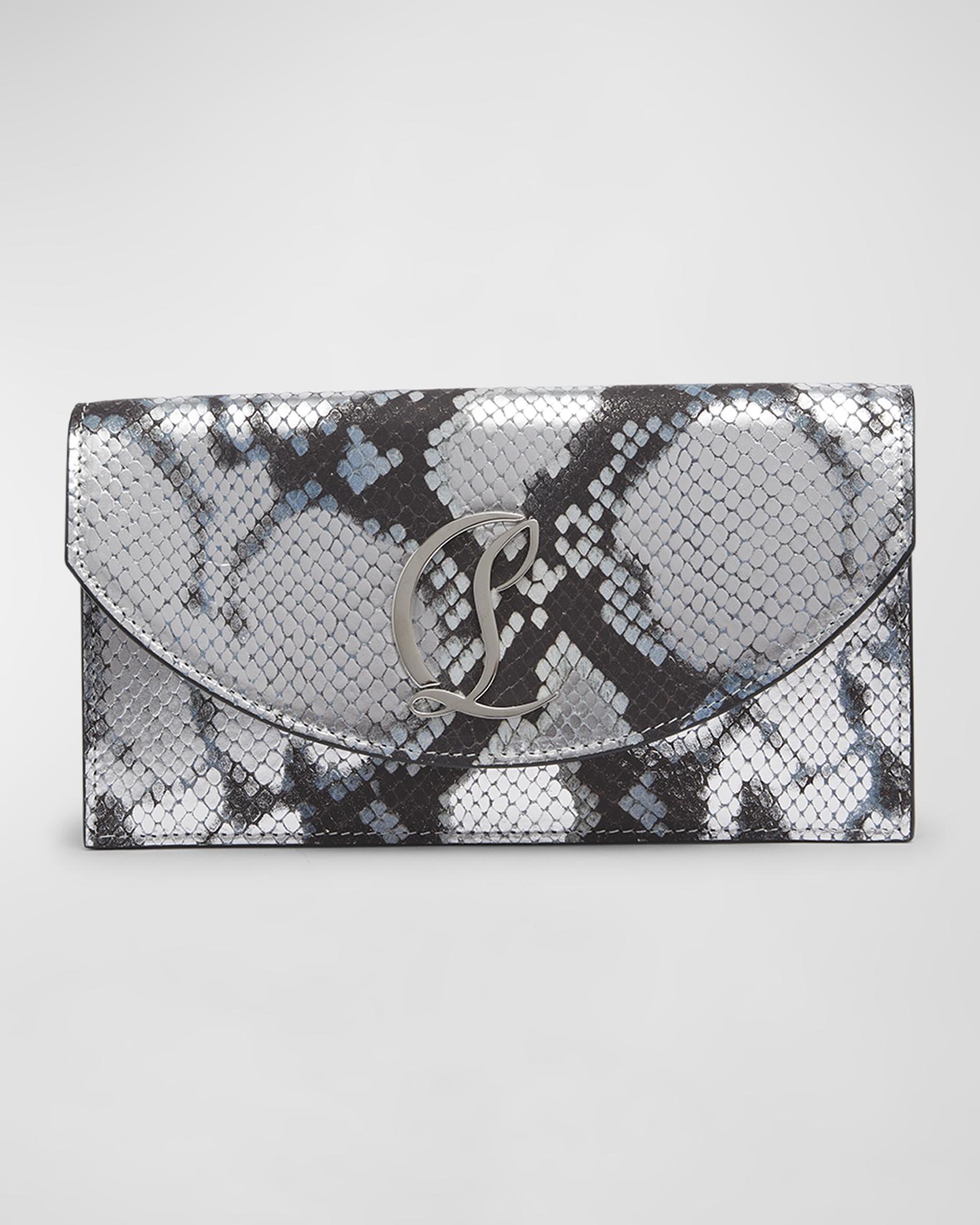 Christian Louboutin Loubi54 Wallet on Chain in Metallic Amazonia 
