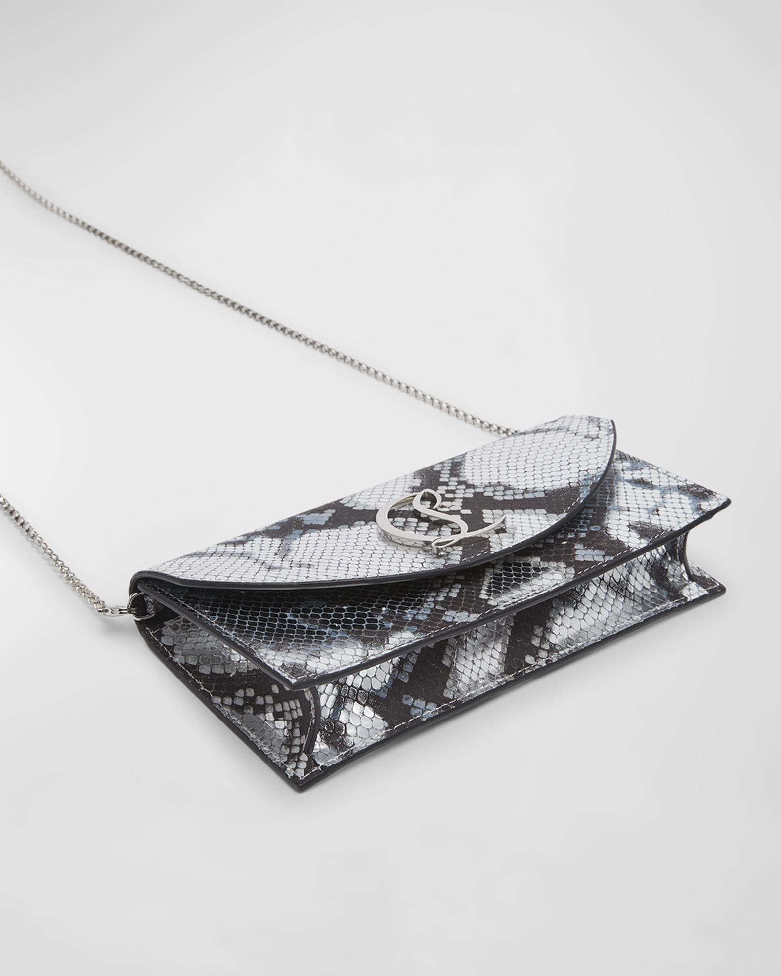 Christian Louboutin Loubi54 Wallet on Chain in Metallic Amazonia 