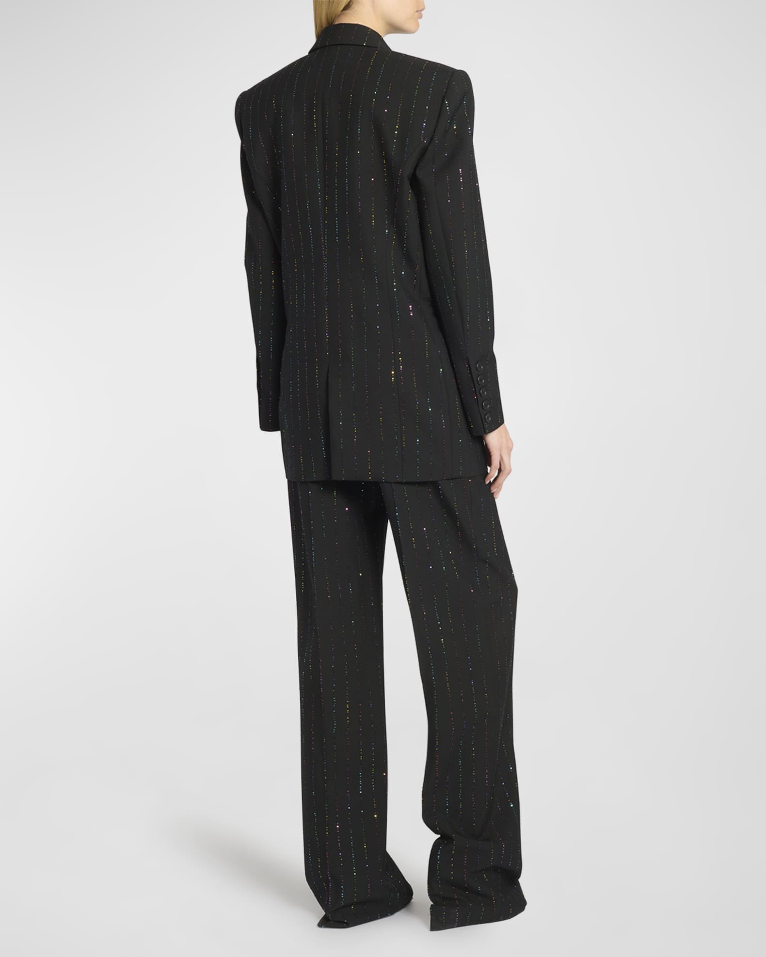 Crystal-Embroidered Pinstripe Suit | Neiman Marcus