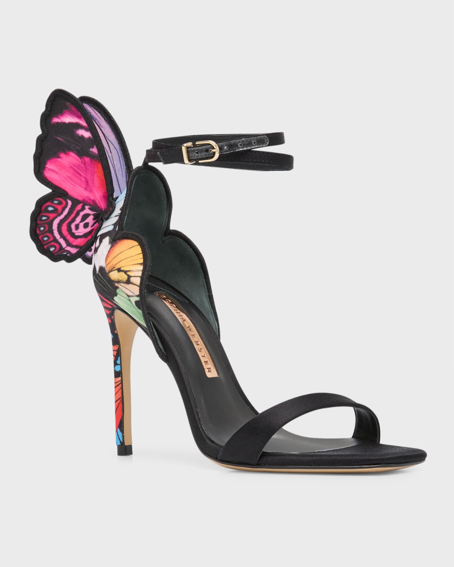 Sophia Webster Chiara Butterfly Embroidered Stiletto Sandals | Neiman ...