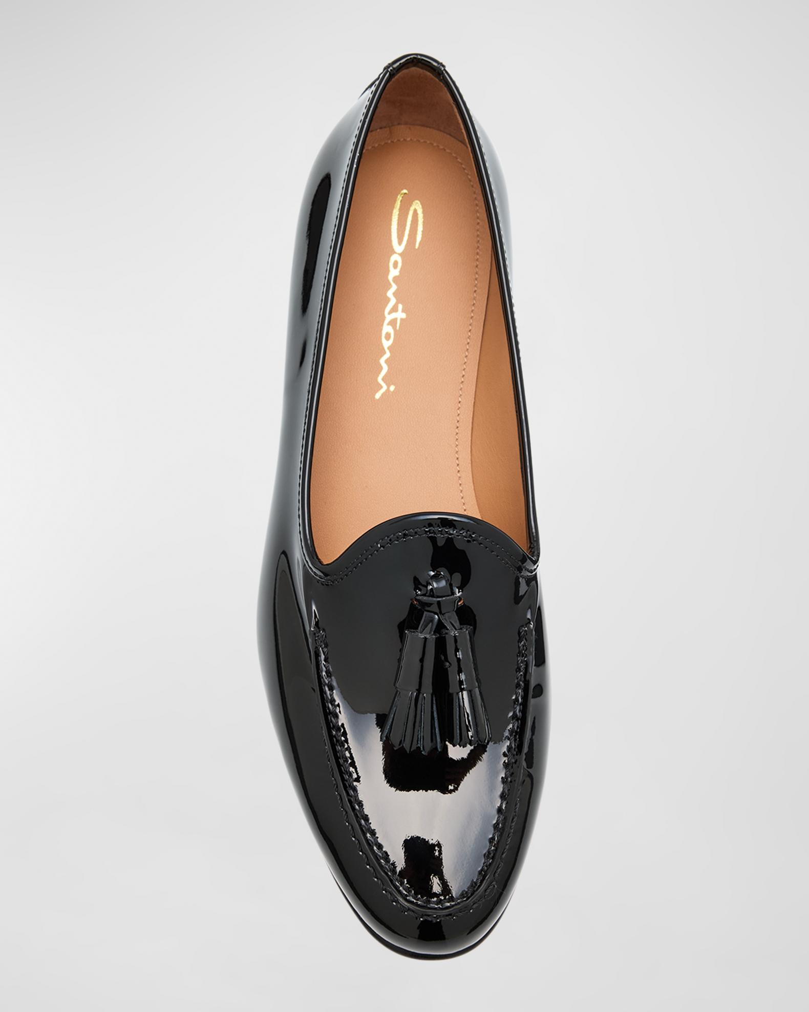 Santoni Black Tassel Loafers for Men Santoni Tassel suede loafers - Black - Men|MCNC18006SA4SRVRU59 main image 4