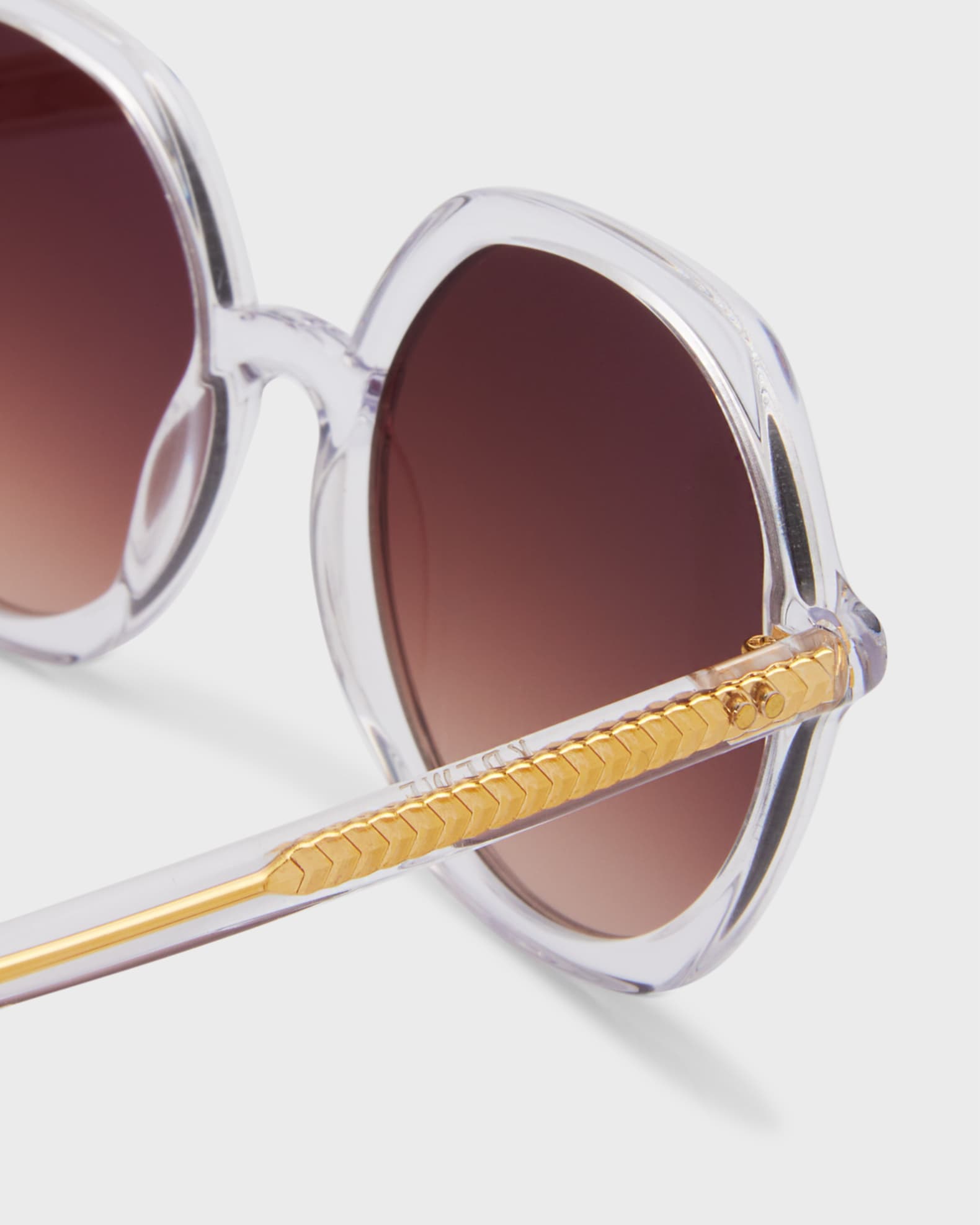 KREWE Sophia Round Clear Acetate Sunglasses Neiman Marcus