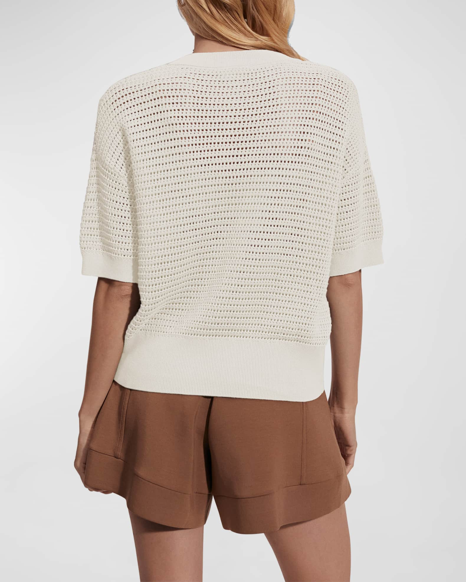 Varley Callie OpenKnit Top Neiman Marcus