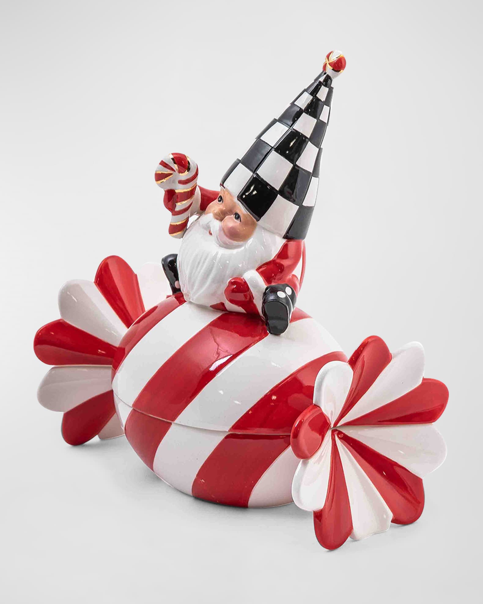 MacKenzieChilds Peppermint Candy Lidded Dish Neiman Marcus