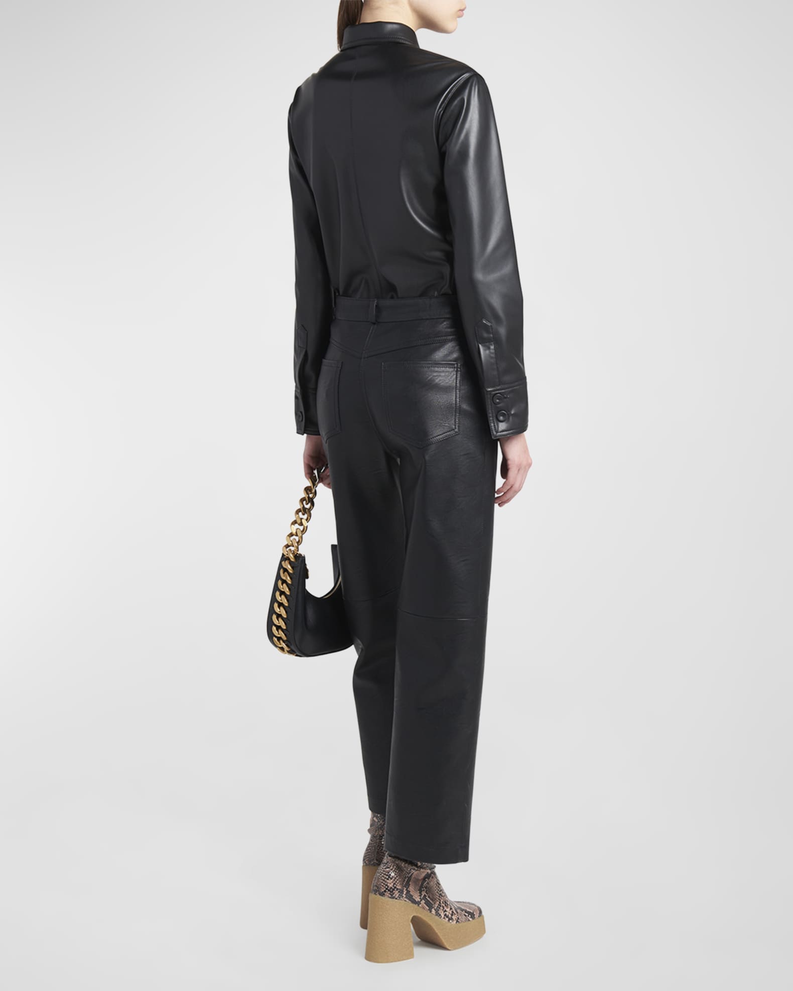 Stella McCartney Black Leather Pants main image 1