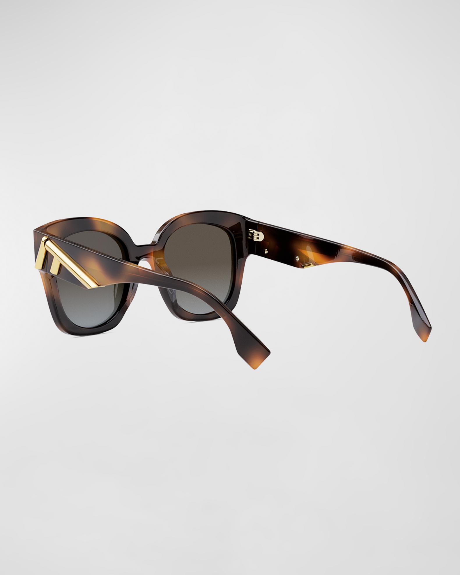 Fendi Oversized F Logo Acetate Cat-Eye Sunglasses | Neiman Marcus