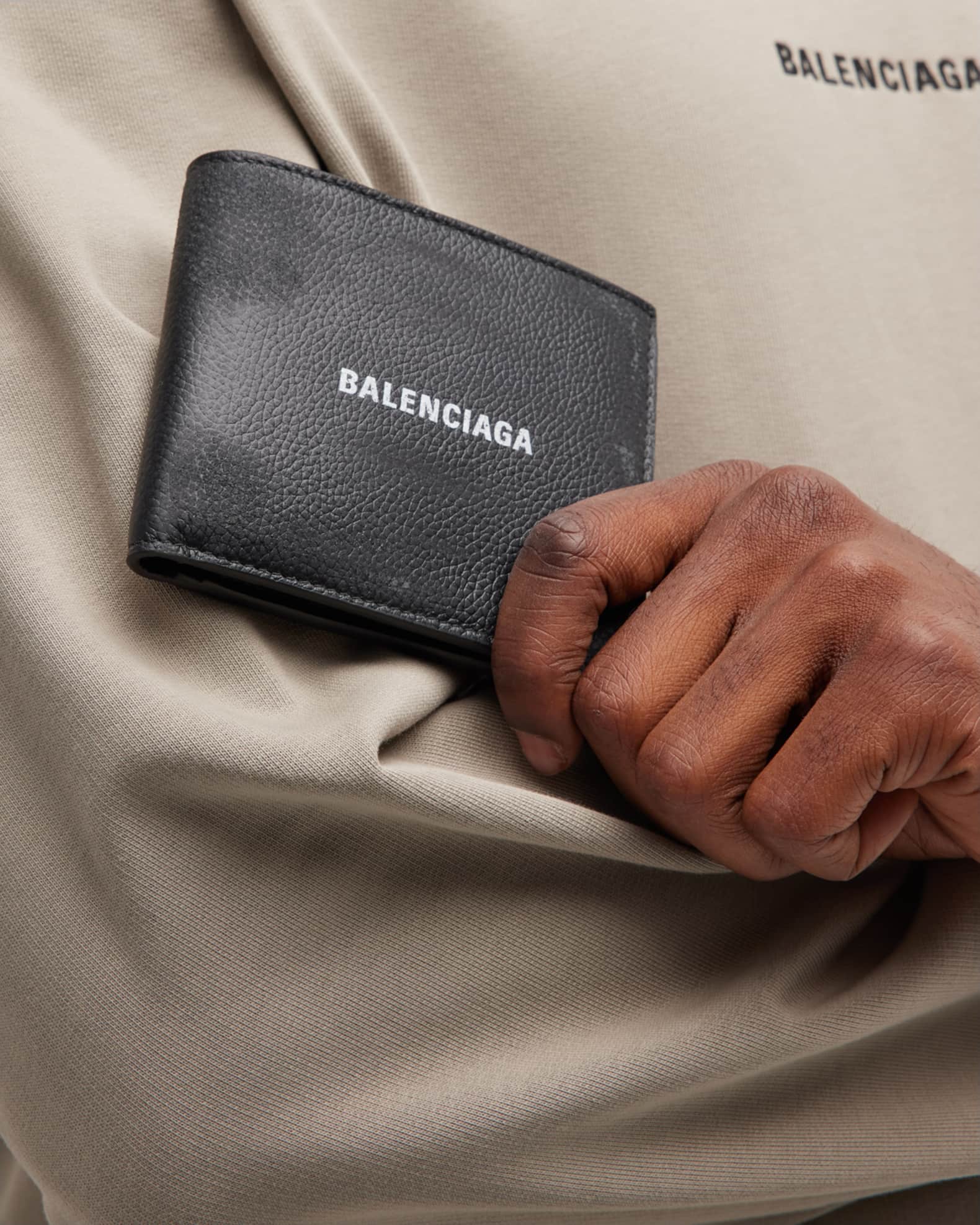 Balenciaga Men's Cash Square Folded Coin Wallet