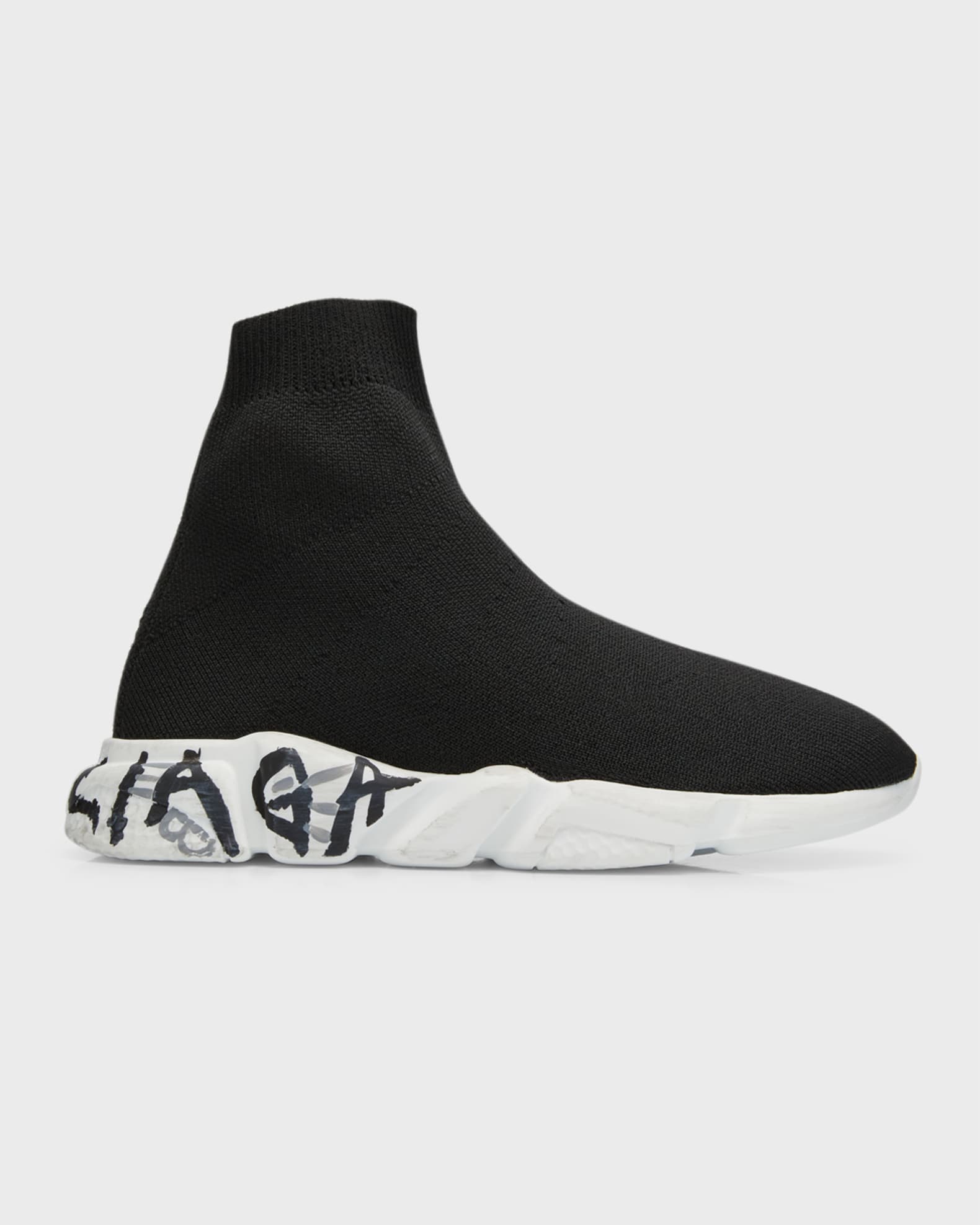 Kids Speed Graffiti Recycled Knit Sneaker
