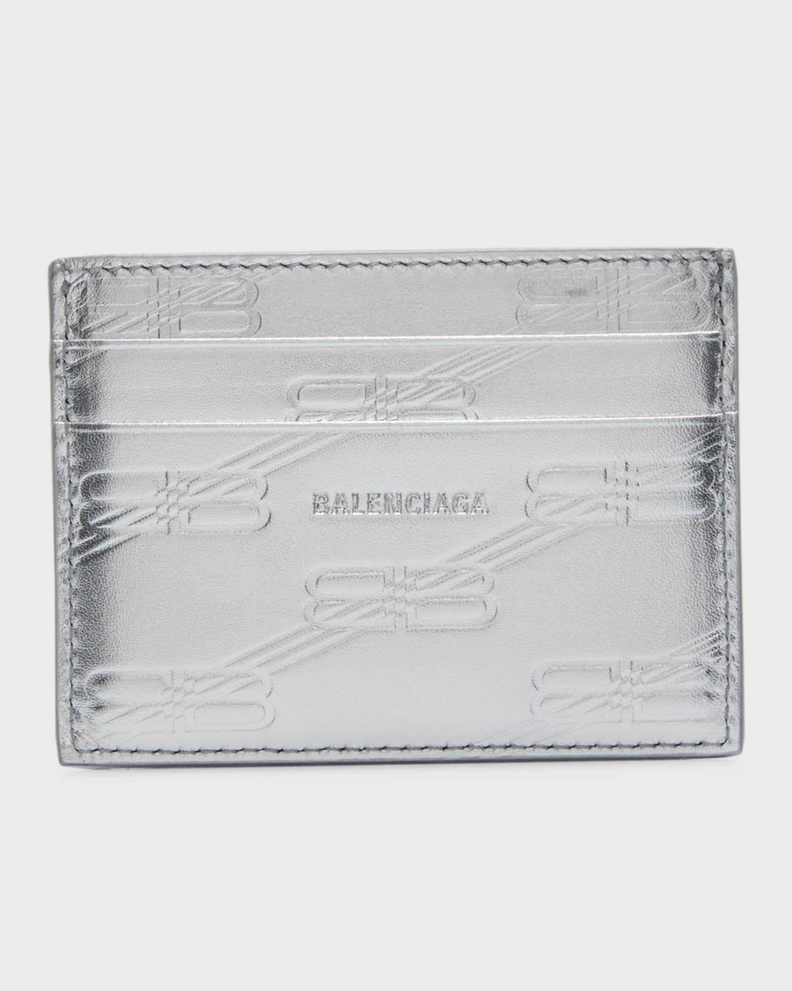 Men s Embossed Monogram Card Case In Box
