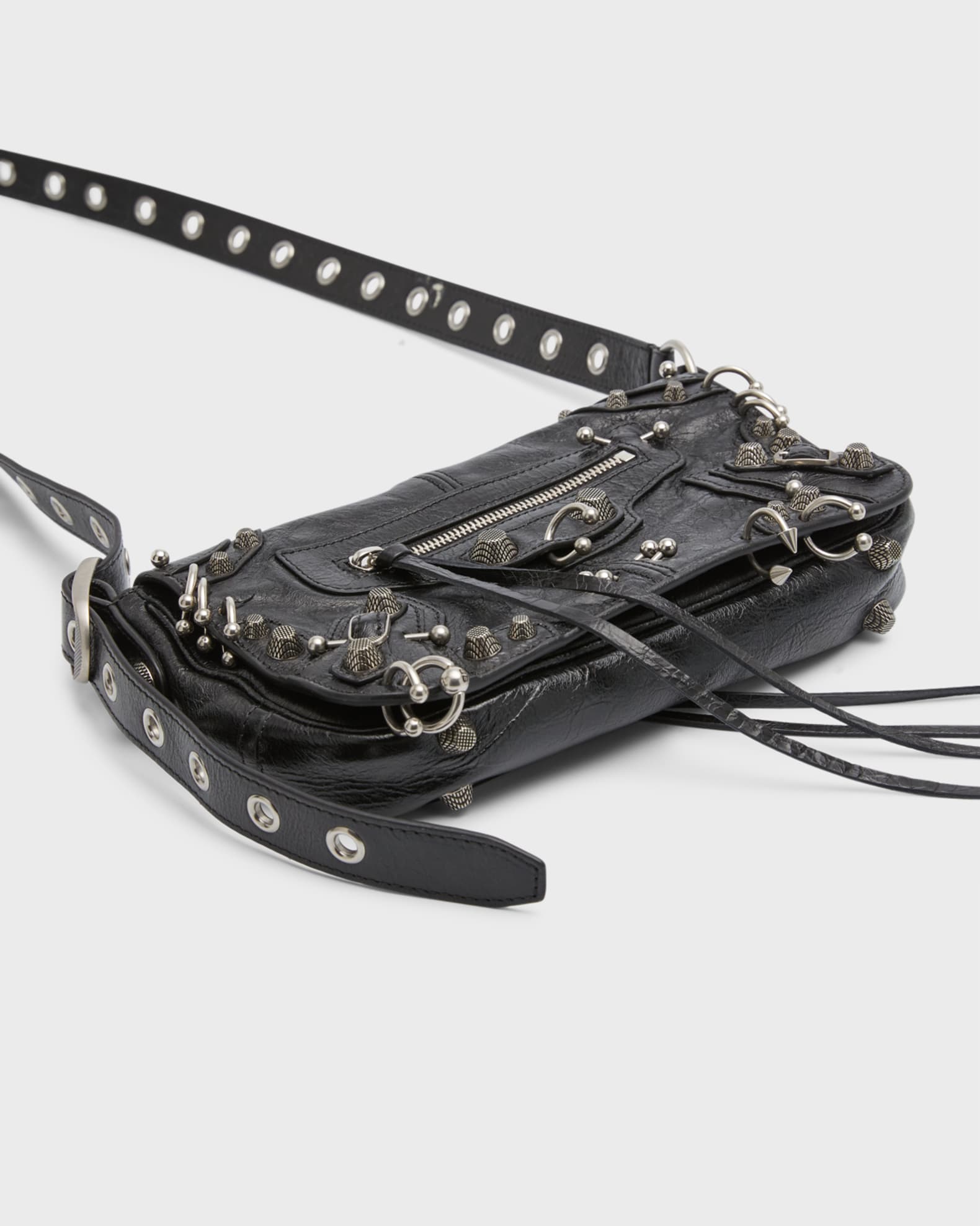 Balenciaga Men's Le Cagole Men XS Flap Bag With Piercing | Neiman Marcus