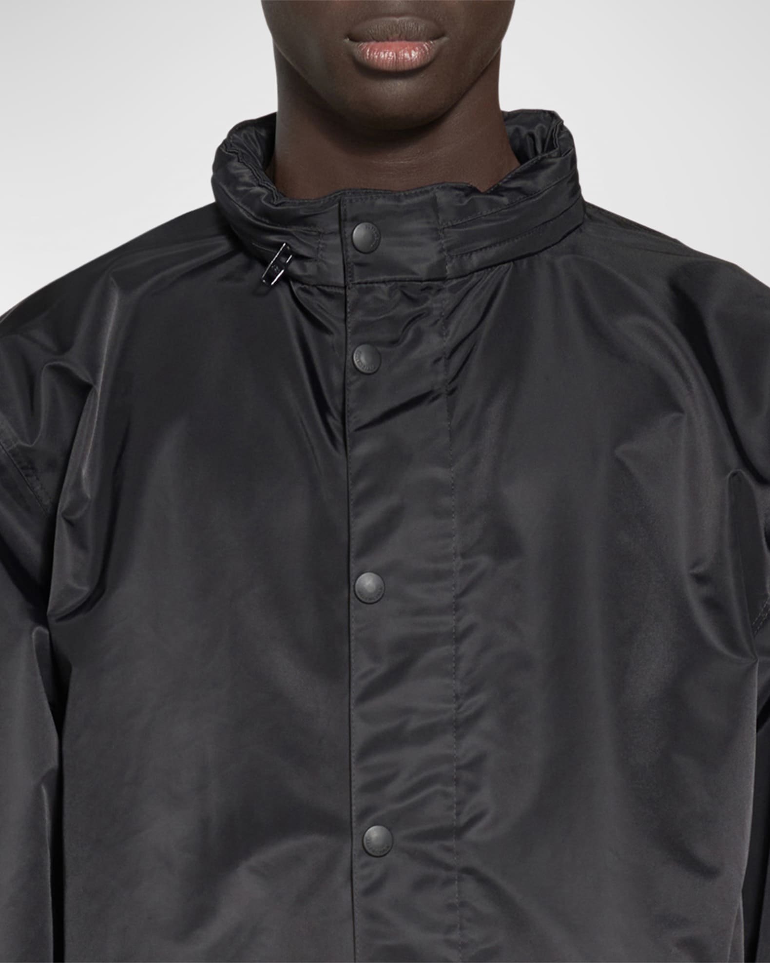 Balenciaga Men's Tape Type Short Windbreaker | Neiman Marcus