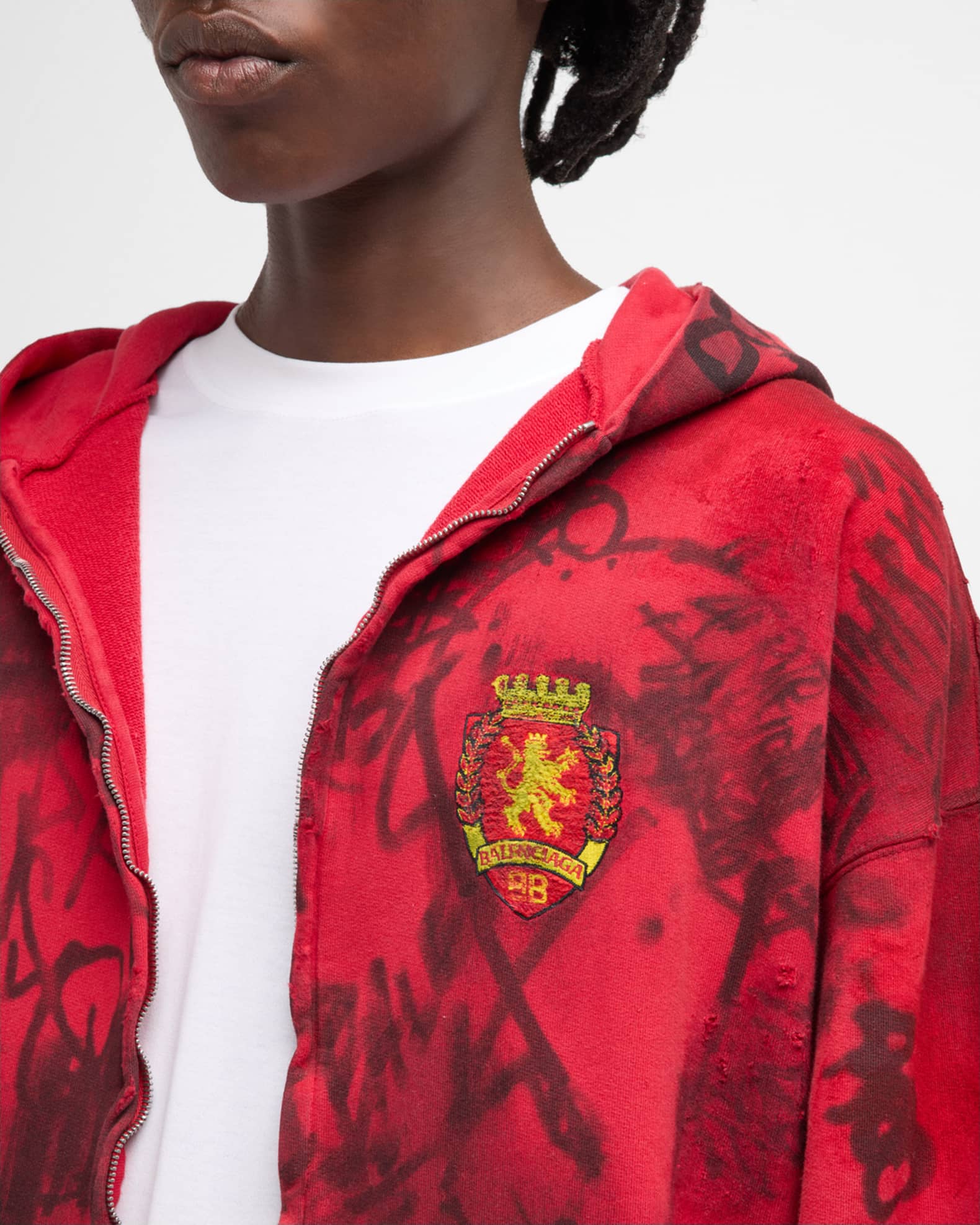 Balenciaga discount hoodie red