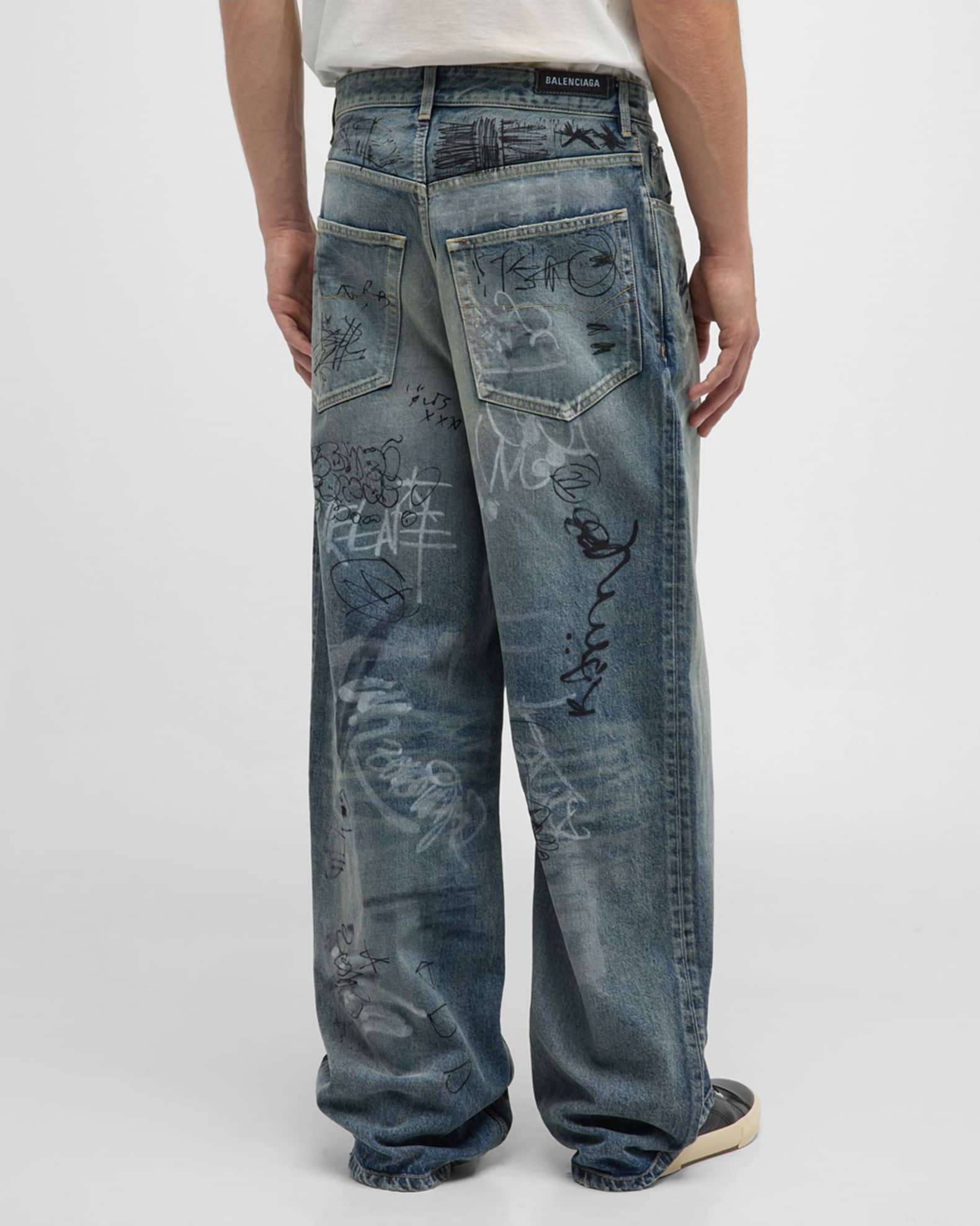 Balenciaga Patched Pockets Baggy Jeans