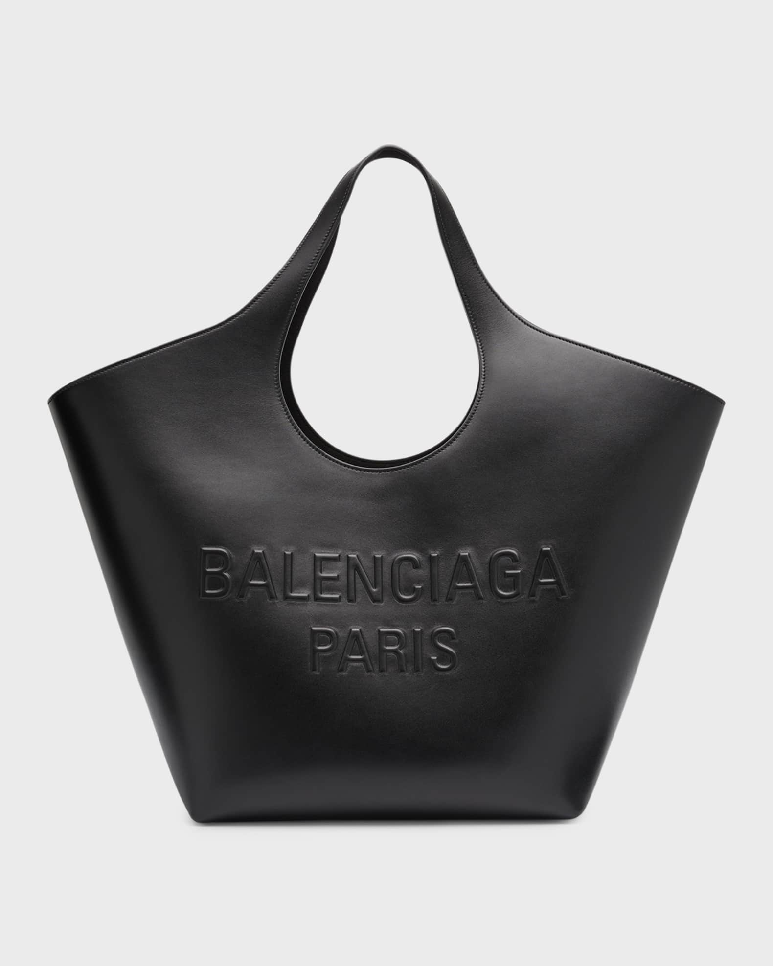 Balenciaga Mary-Kate Medium Logo Napa Leather Tote Bag