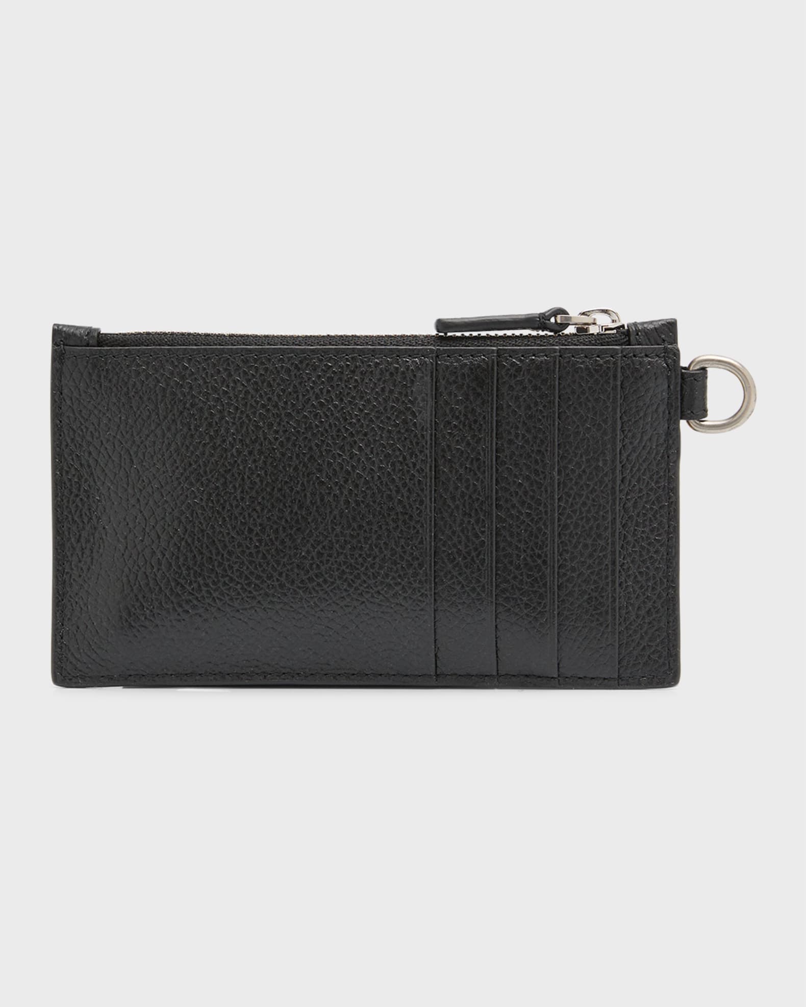 ★人気★ Balenciaga Cash Keyring Card Case Black Silver Balenciaga Cash Card Case On Keychain Balenciaga