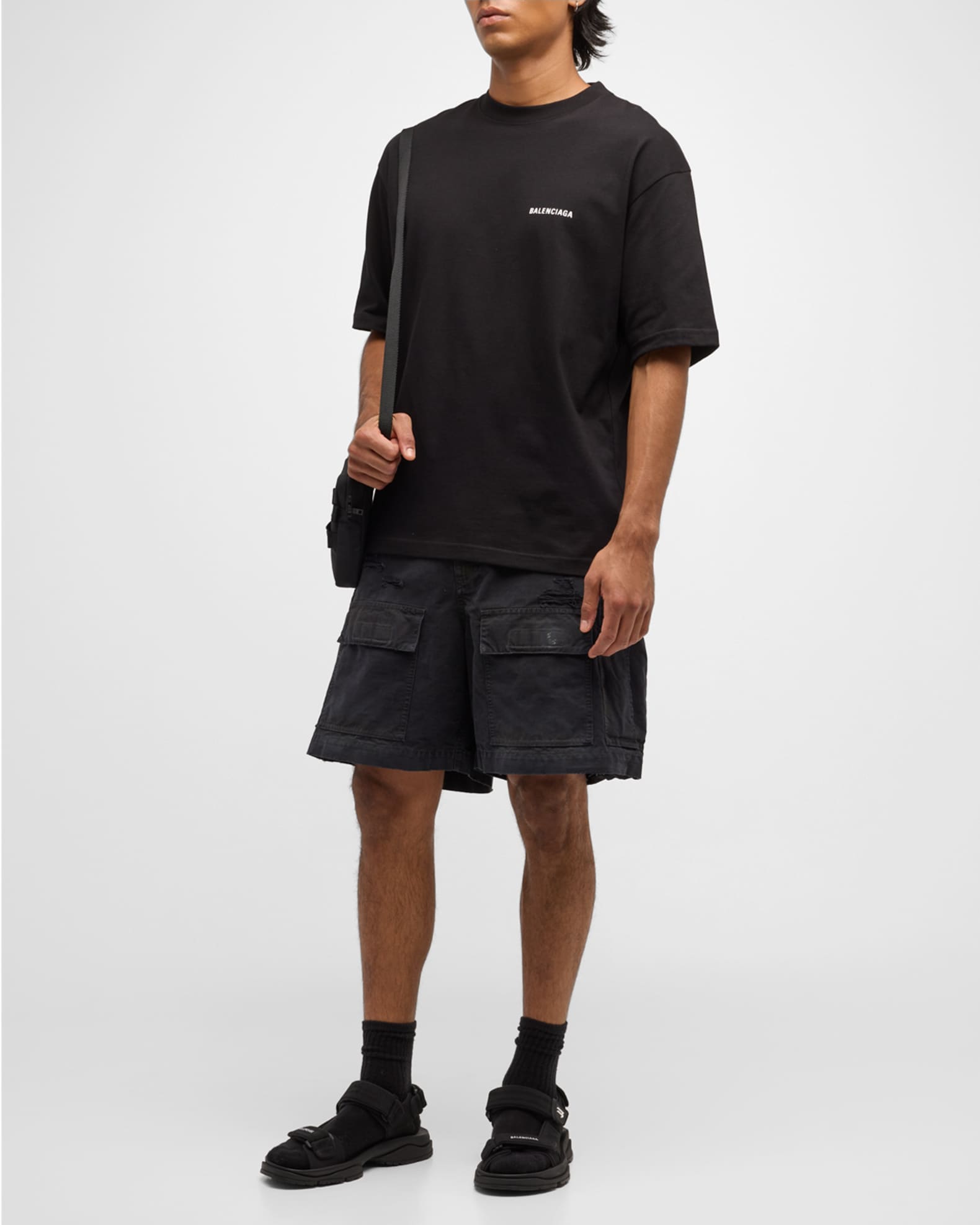 Balenciaga Men s Copyright Logo T Shirt Neiman Marcus