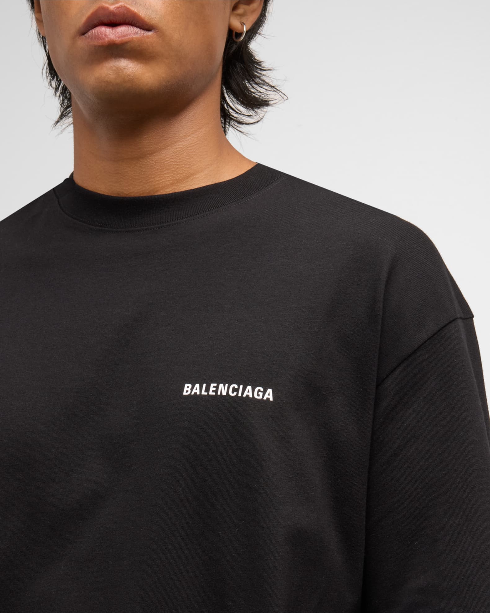 Balenciaga Men s Copyright Logo T Shirt Neiman Marcus