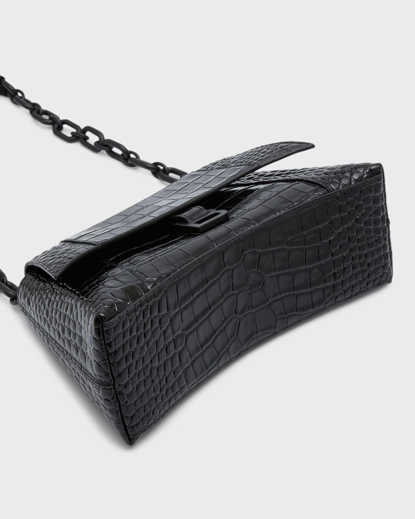 すぐ届く！BALENCIAGA DOWNTOWN MEDIUM バッグ クロコ型押し Balenciaga Downtown Medium Crocodile Embossed Shoulder Bag