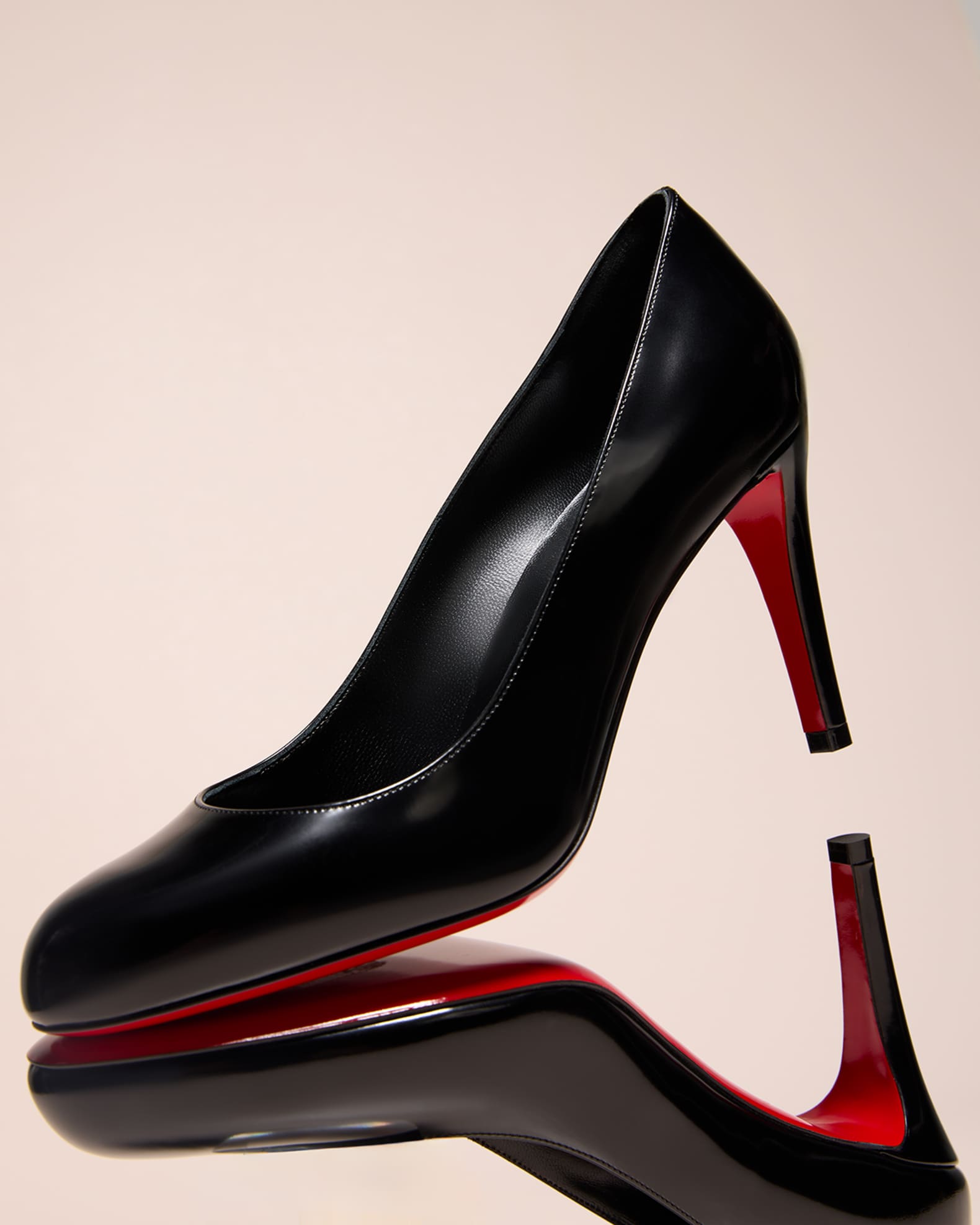 Red leather pumps clearance
