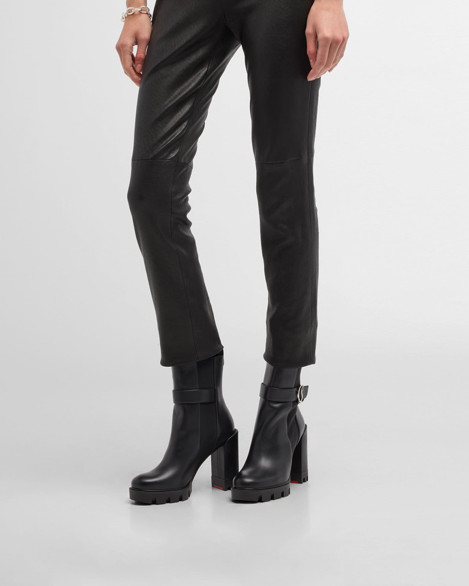 Christian Louboutin Black CL Lug Chelsea Boots