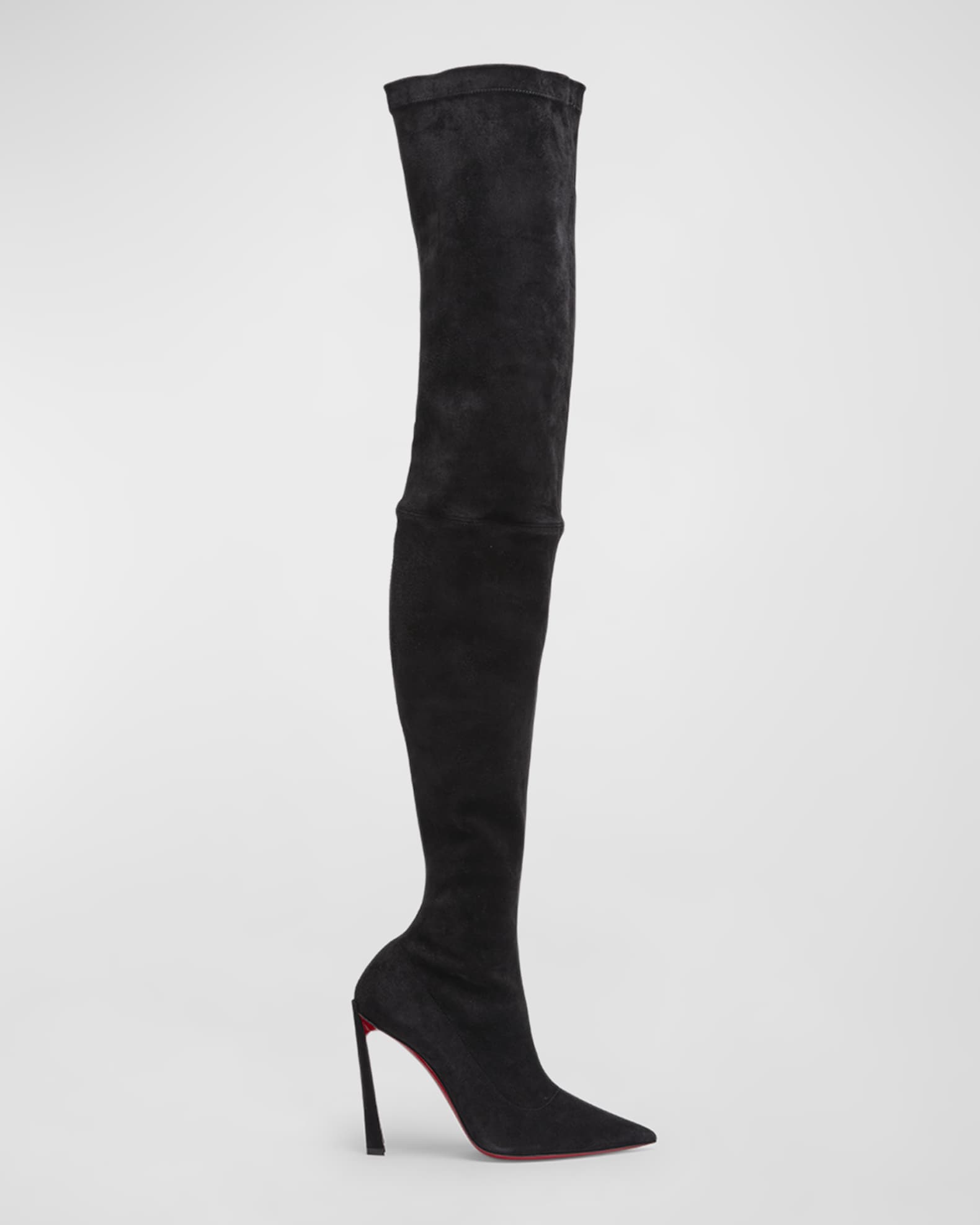 Pumppie Botta Red Sole Suede Knee-High Boots