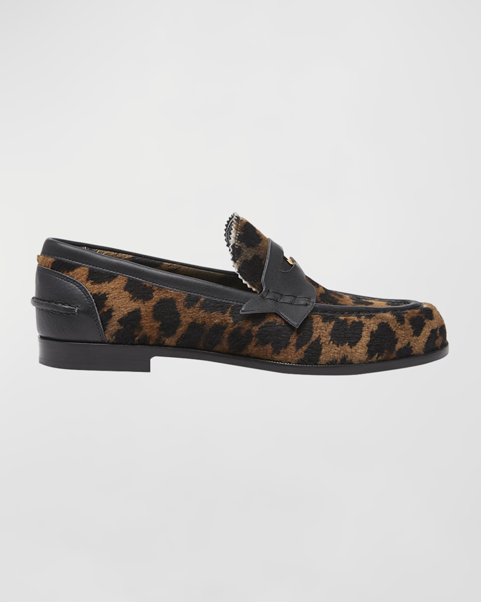 Christian Louboutin Donna Pony Kitty Red Sole Penny Loafers