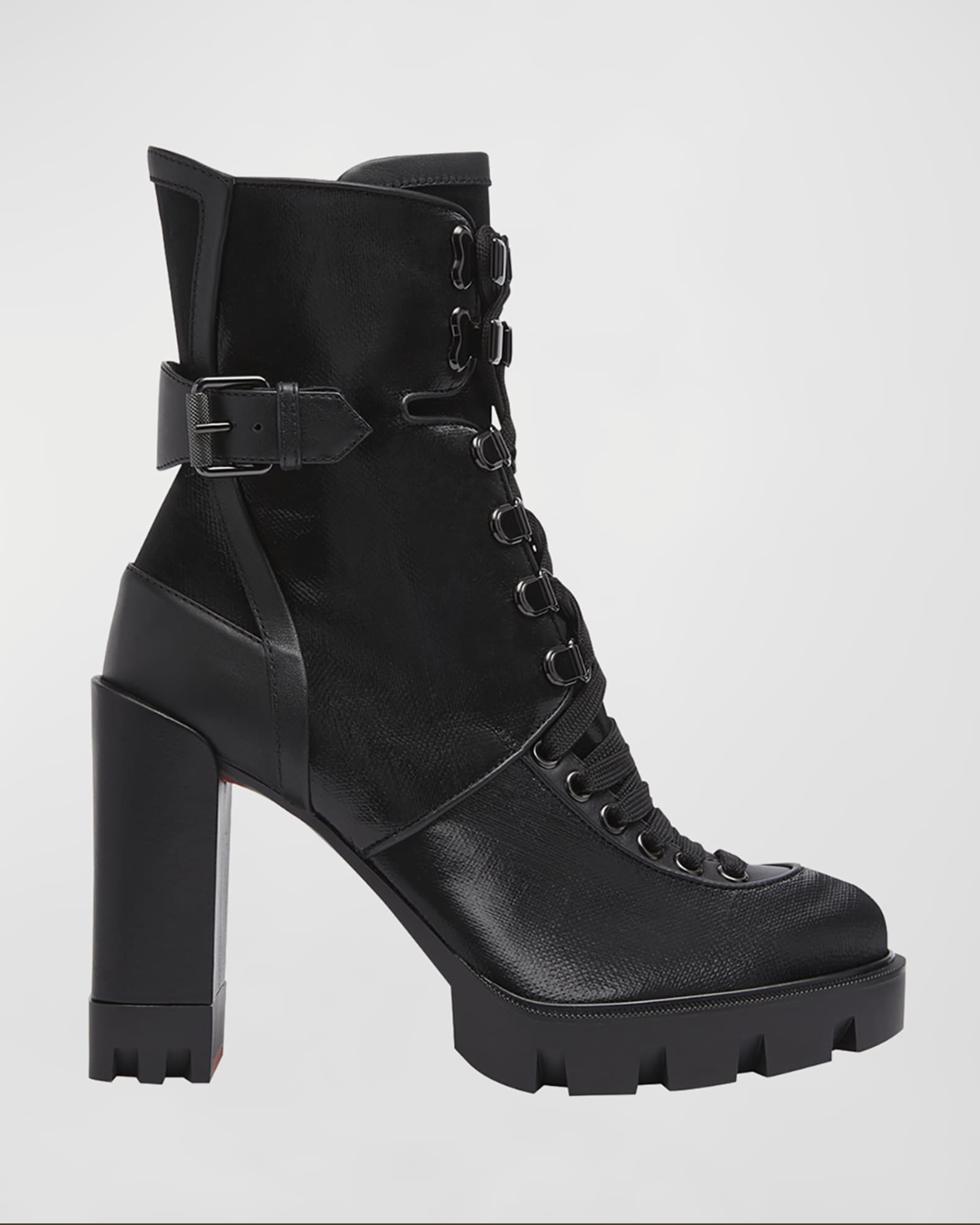 Christian louboutin lace up boots discount