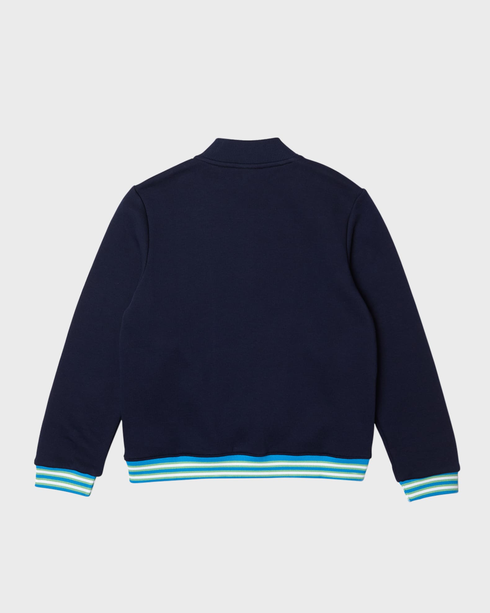 Hooded Dress For Boy Kids In Terry Stuff Lacoste Print Sky Blue Color