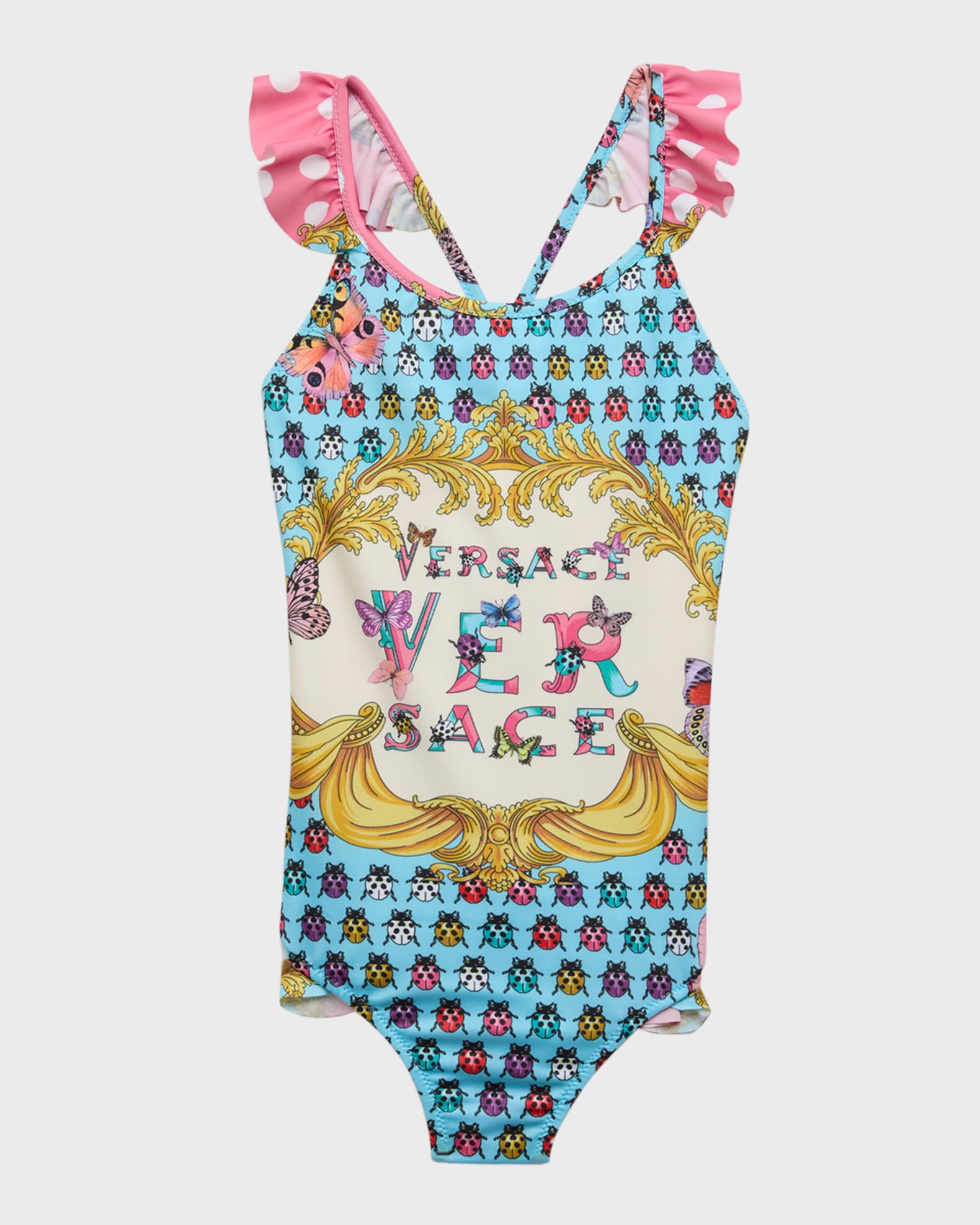 Girl's La Vacanza Stampa Piazzata One-Piece Swimsuit