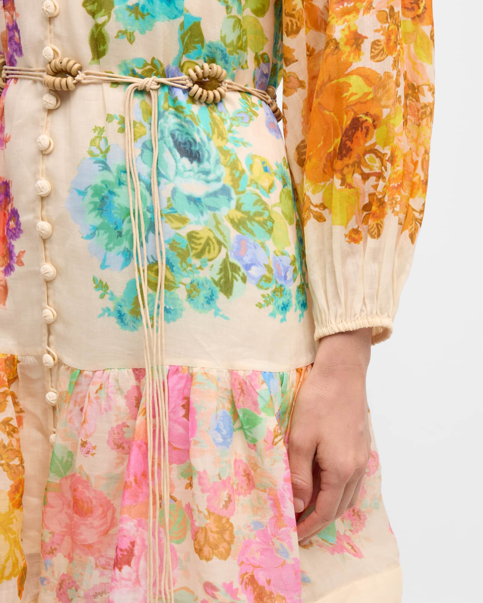 Zimmermann V-neck balloon sleeves Luna lantern dress