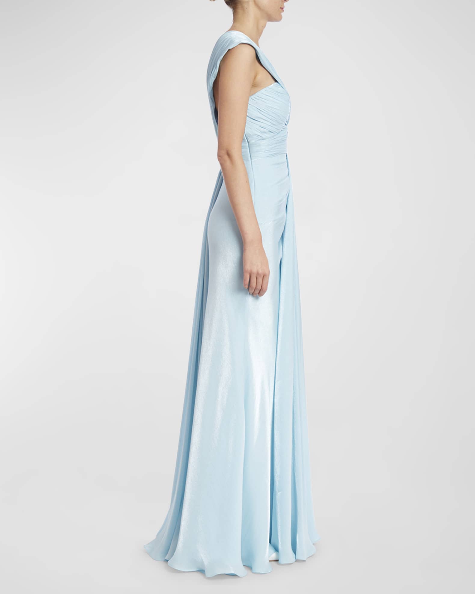 Badgley Mischka Off the Shoulder Column Gown