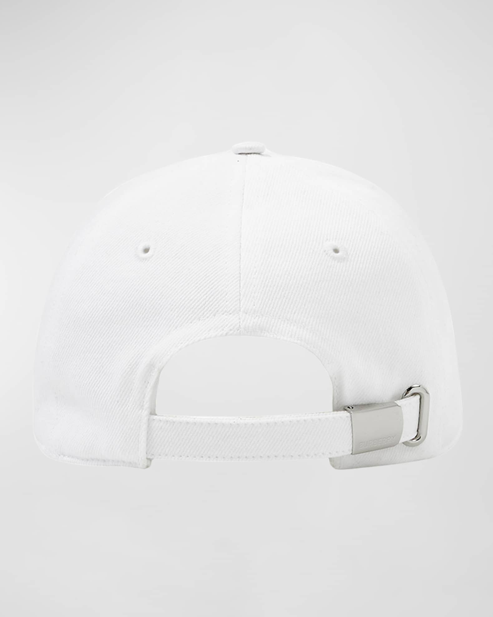 Burberry White Denim Logo Baseball Cap | Neiman Marcus