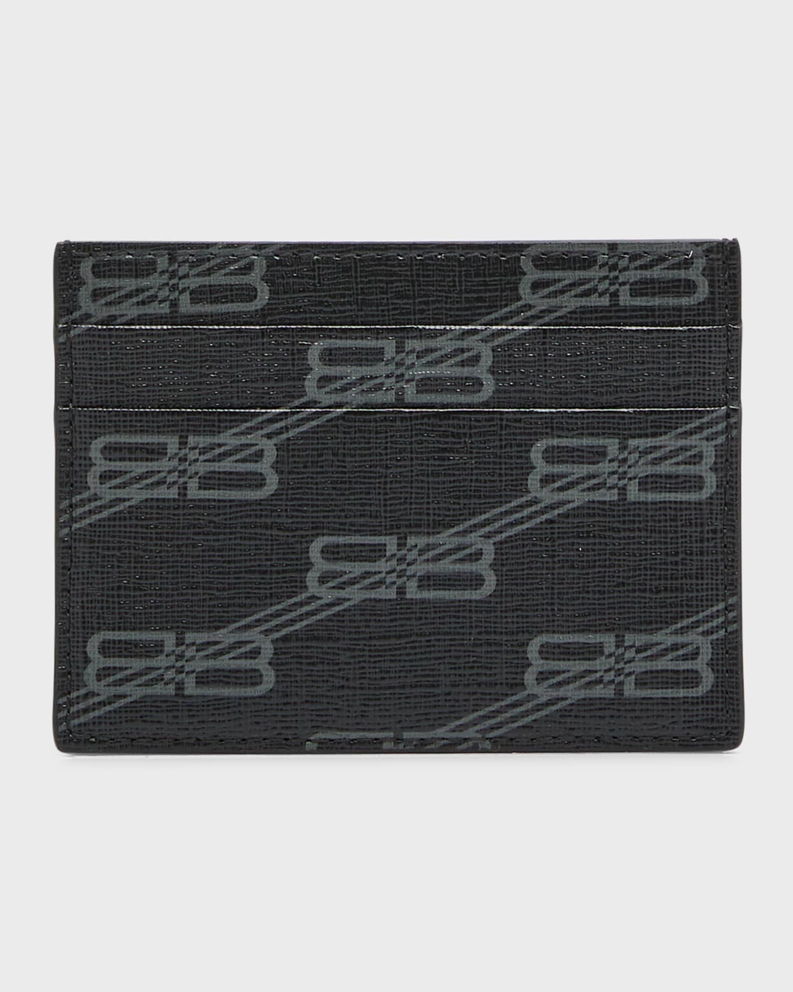 Balenciaga Men's Signature Card Holder BB Monogram Coated