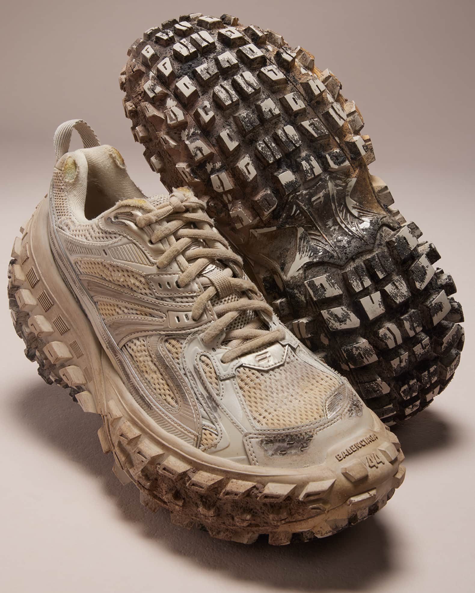 Balenciaga Men's Bouncer Sneaker Worn Out | Neiman Marcus