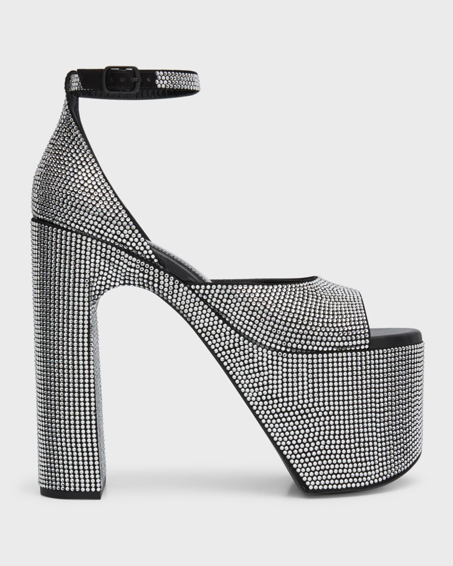 Balenciaga Camden 160mm Sandals with Rhinestones