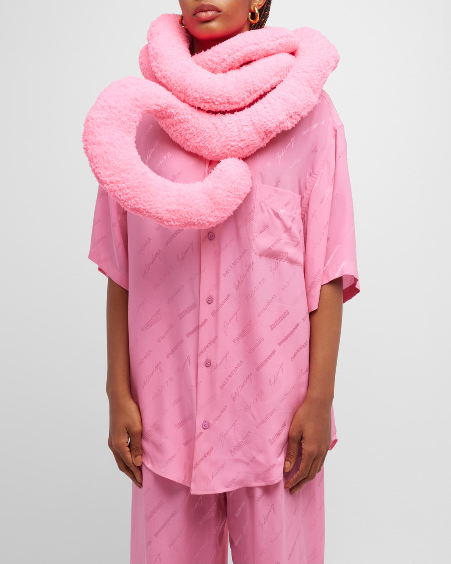 Balenciaga Men's Spiral Wire Scarf | Neiman Marcus