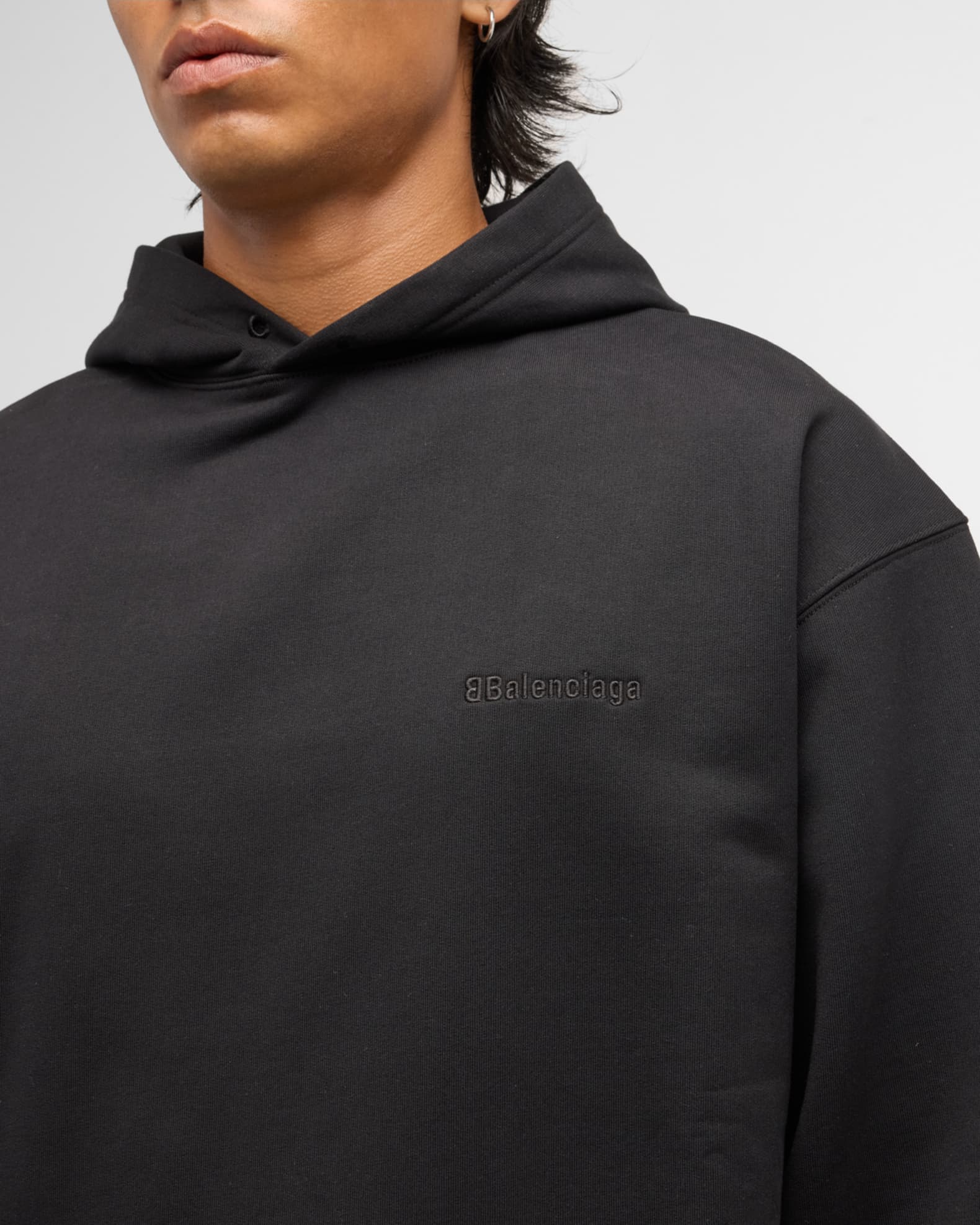 Balenciaga Men s BB Corp Hoodie Medium Fit Neiman Marcus