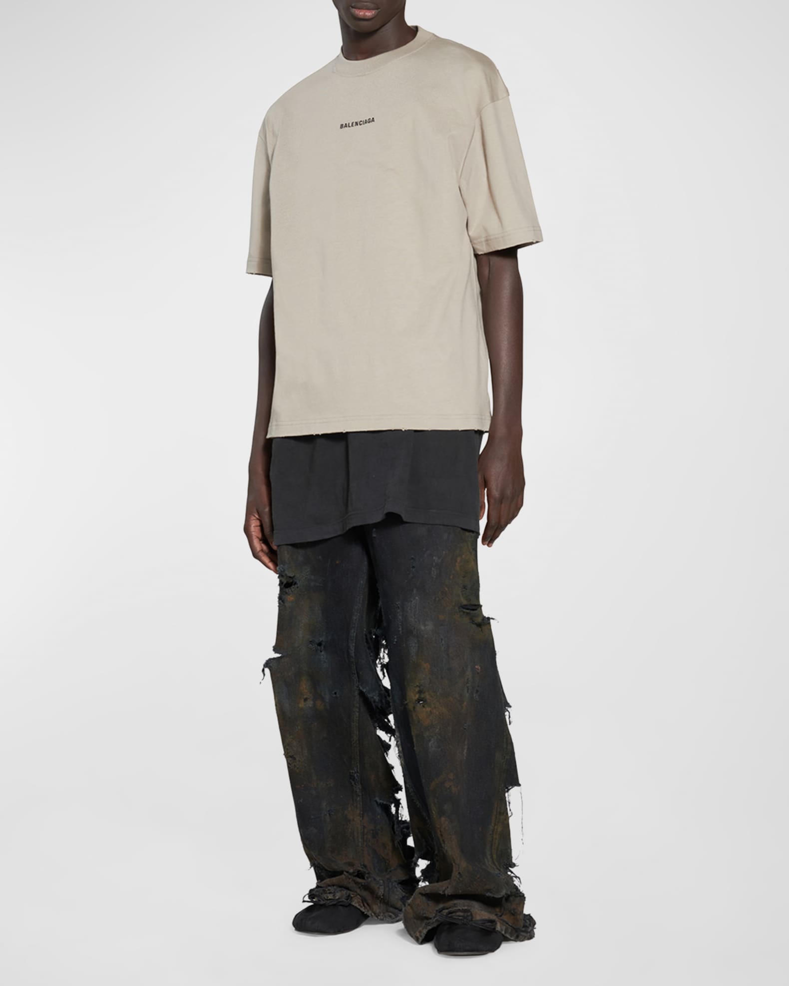 Men's Balenciaga Back T Shirt Medium Fit 1