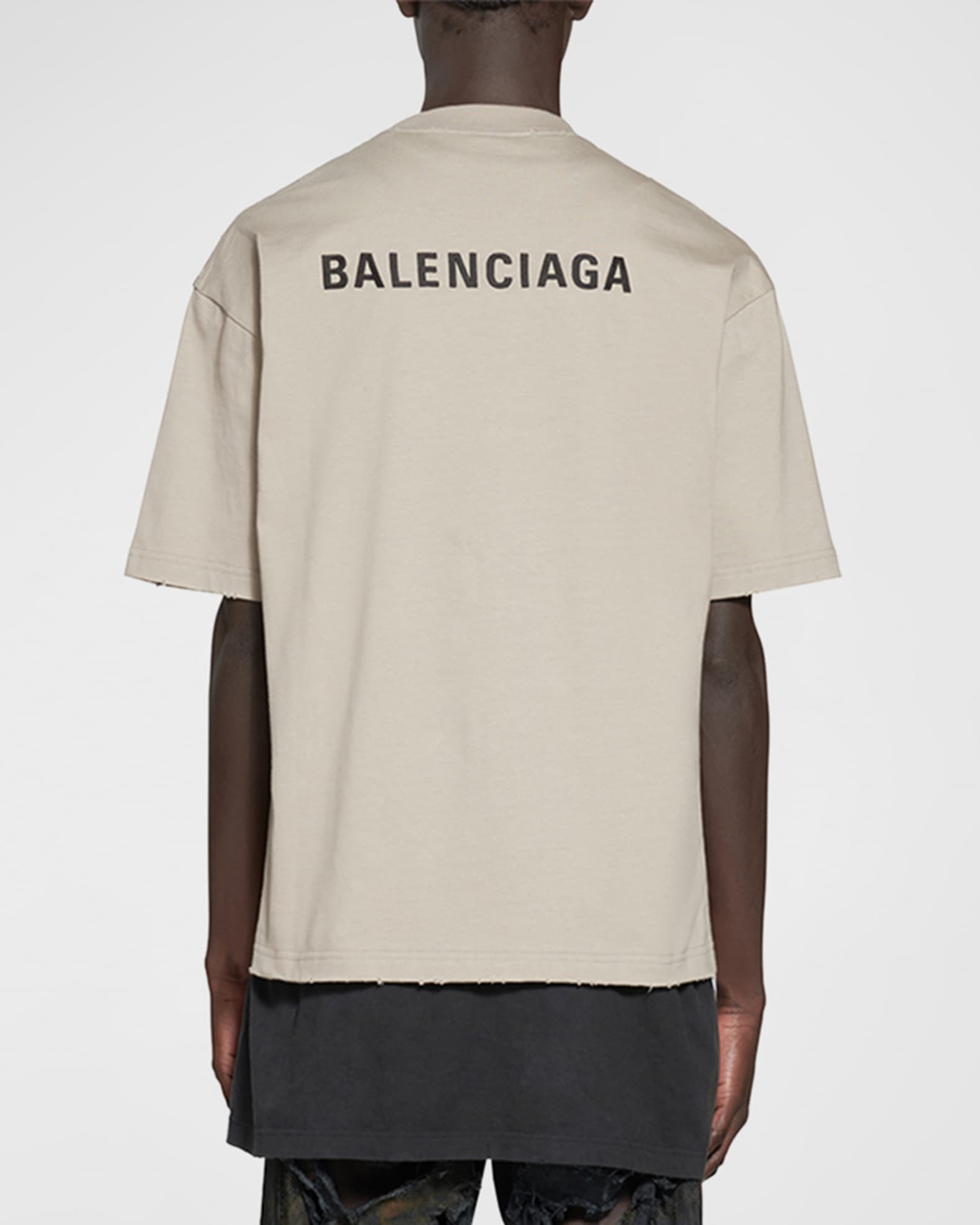 Balenciaga back logo t shirt new arrivals