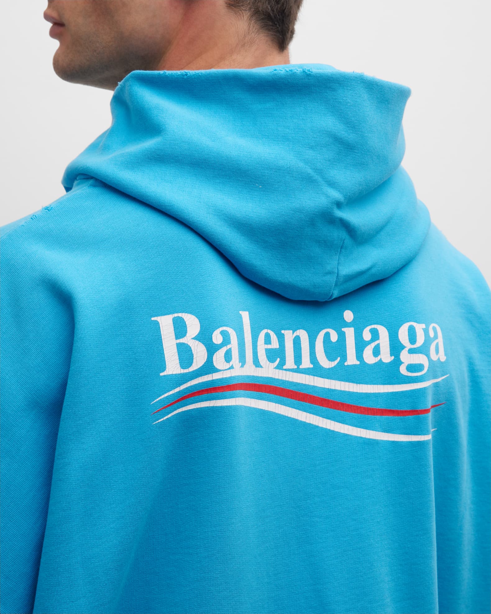 balenciaga campaign hoodie blue