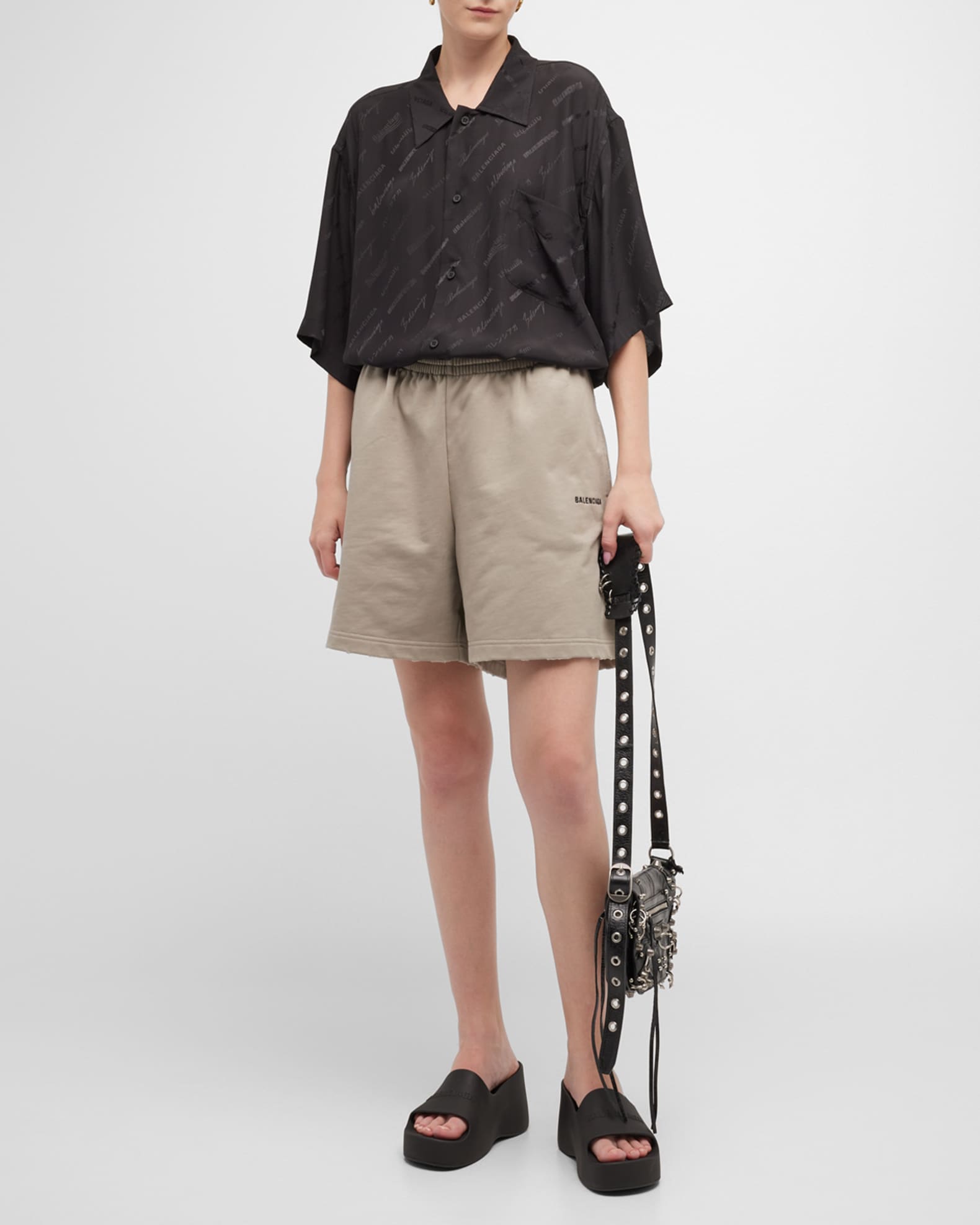 Balenciaga Balenciaga Back Sweat Shorts | Neiman Marcus