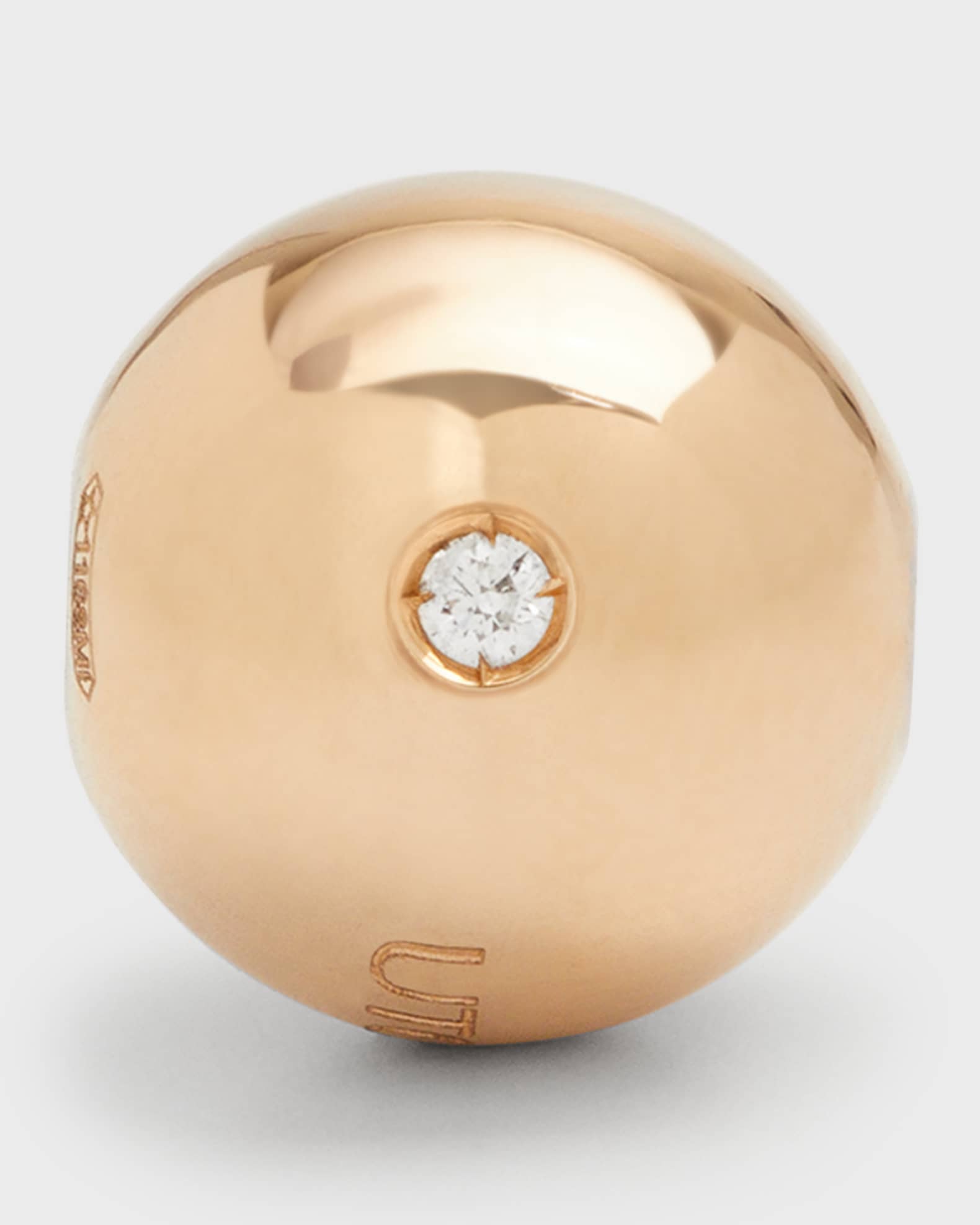 18K Rose Gold Necklace Clasp with Diamonds, 12mm 0
