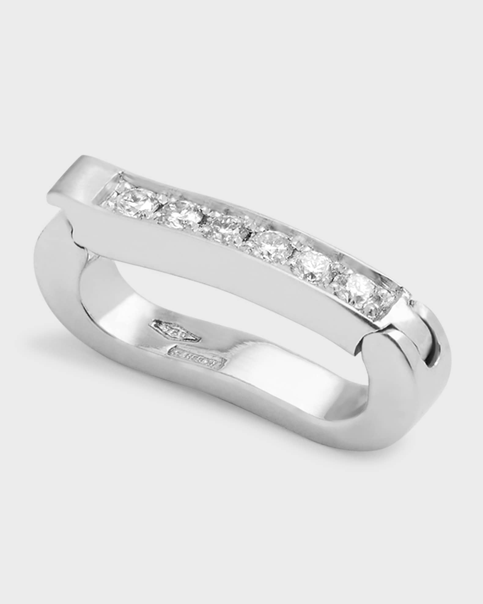 18K White Gold Necklace Clasp with Diamonds 1