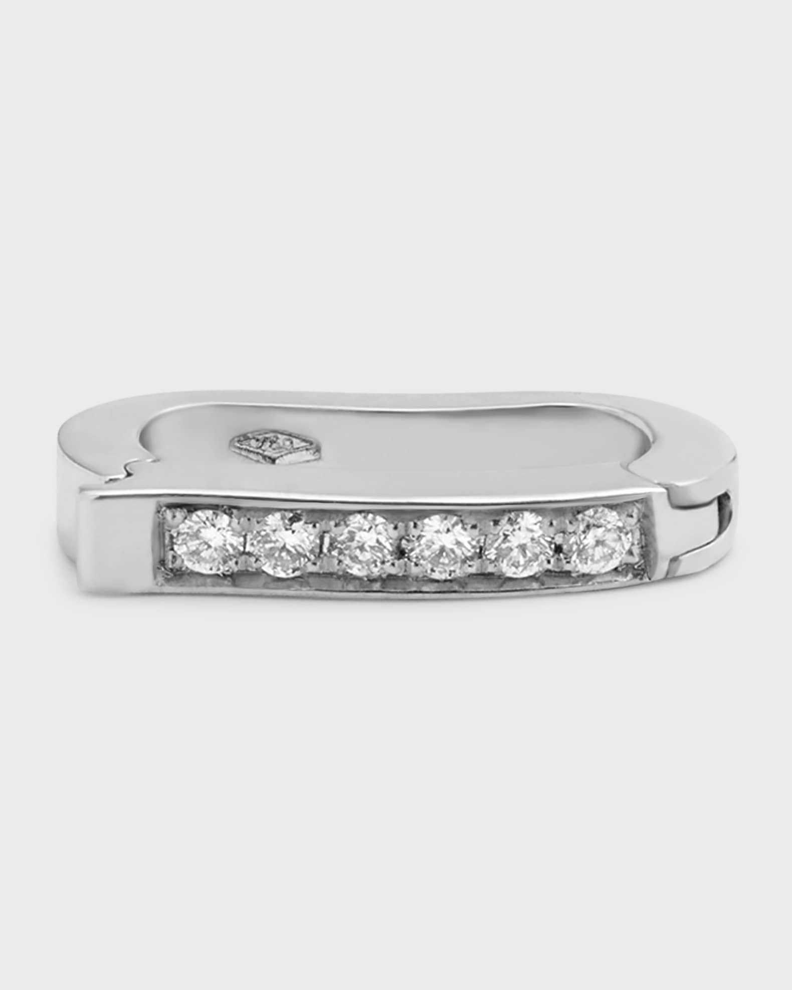 18K White Gold Necklace Clasp with Diamonds 0