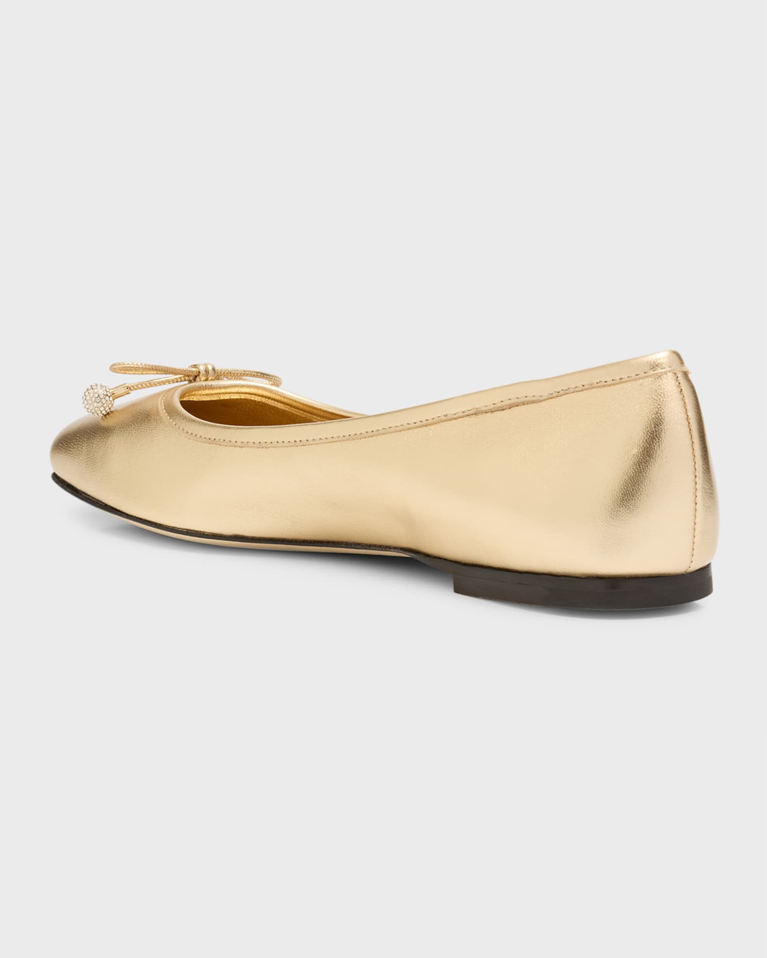 Jimmy Choo Elme Metallic Bow Ballerina Flats | Neiman Marcus Jimmy Choo Elme Metallic Bow Ballerina Flats | Neiman Marcus
