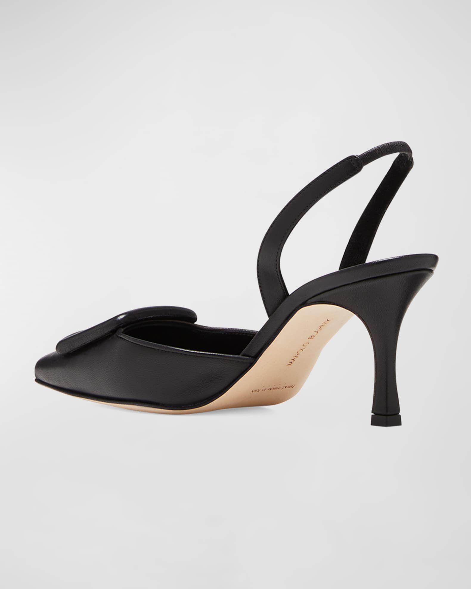 Maysli Leather Buckle Halter Pumps 1
