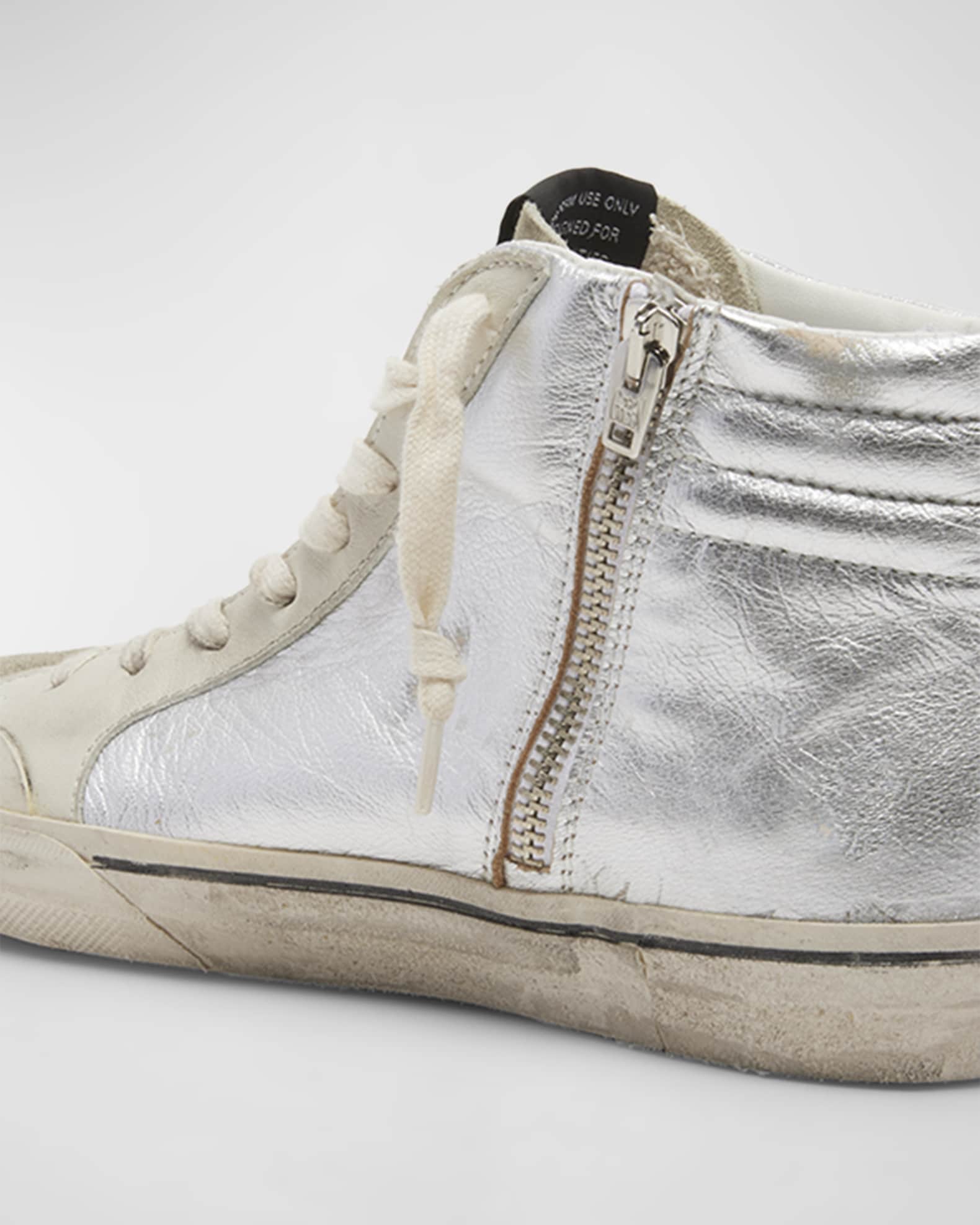 Golden goose gunmetal deals shimmer slide