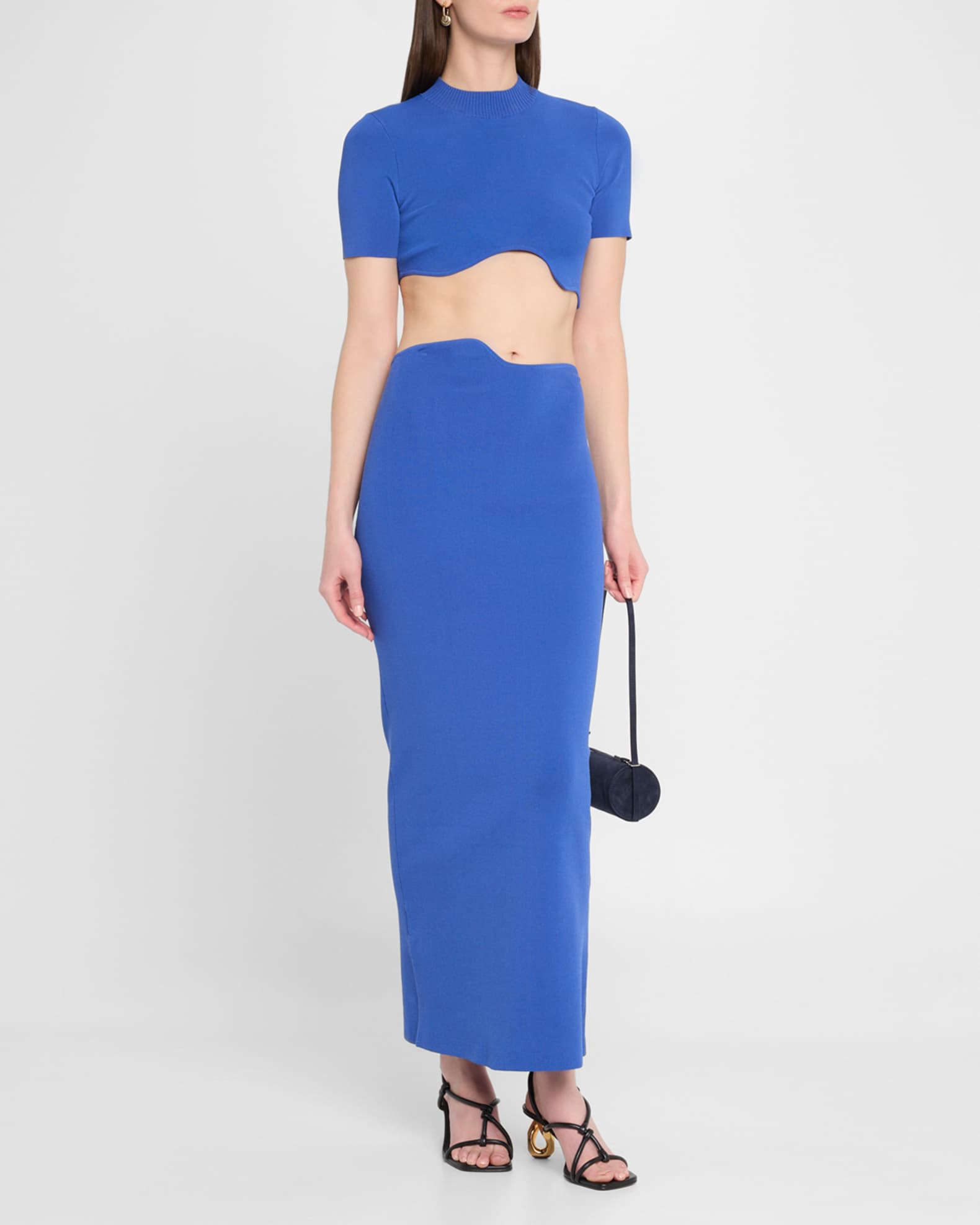 Christopher Esber Maparadita Ripple-Hem Crop Top | Neiman Marcus