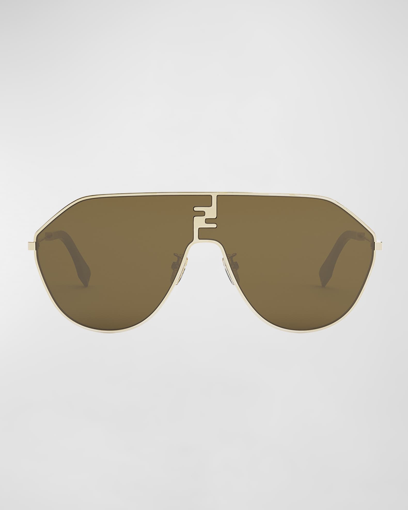 FF Match Aviator Sunglasses in Gold - Fendi