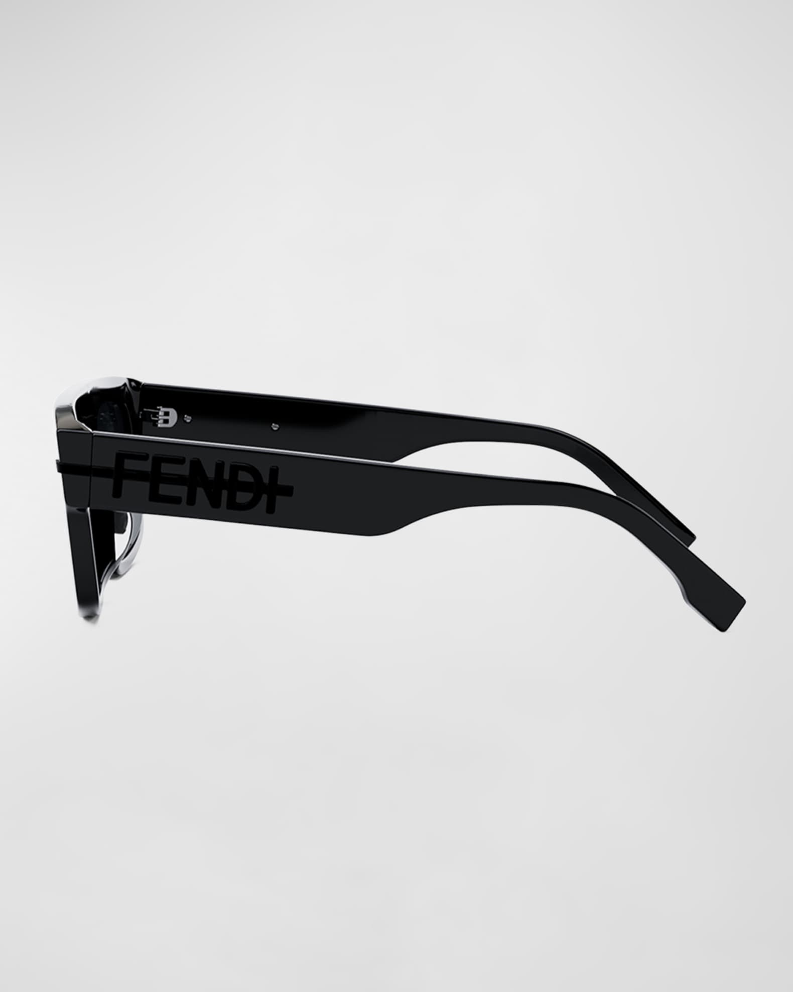 Fendi Men's Fendigraphy Acetate Rectangle Sunglasses Neiman Marcus